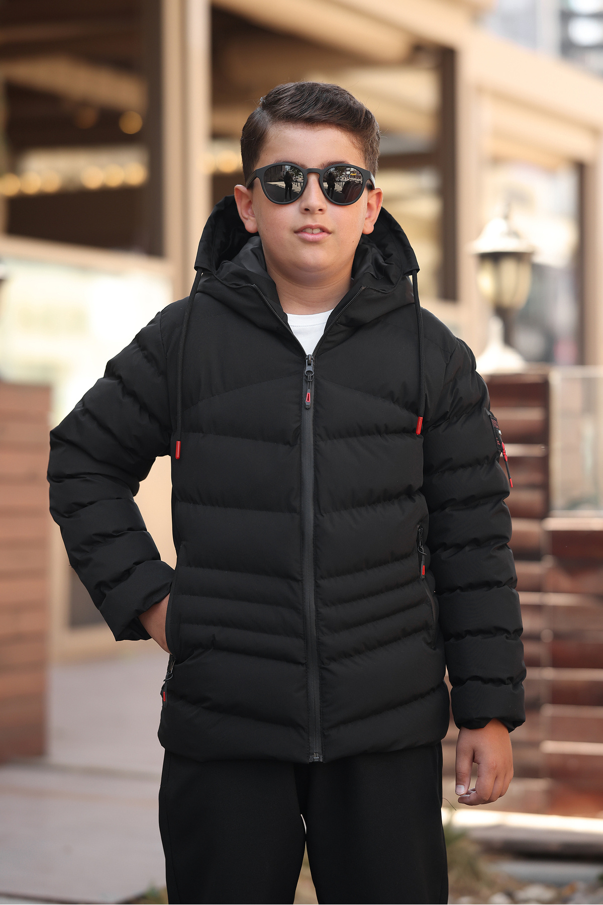 بویمن کاپشن بچه‌گانه، کاپشن بچه‌گانه ضخیم ضد آب کلاه‌دار، کاپشن پفی، کاپشن ممتاز