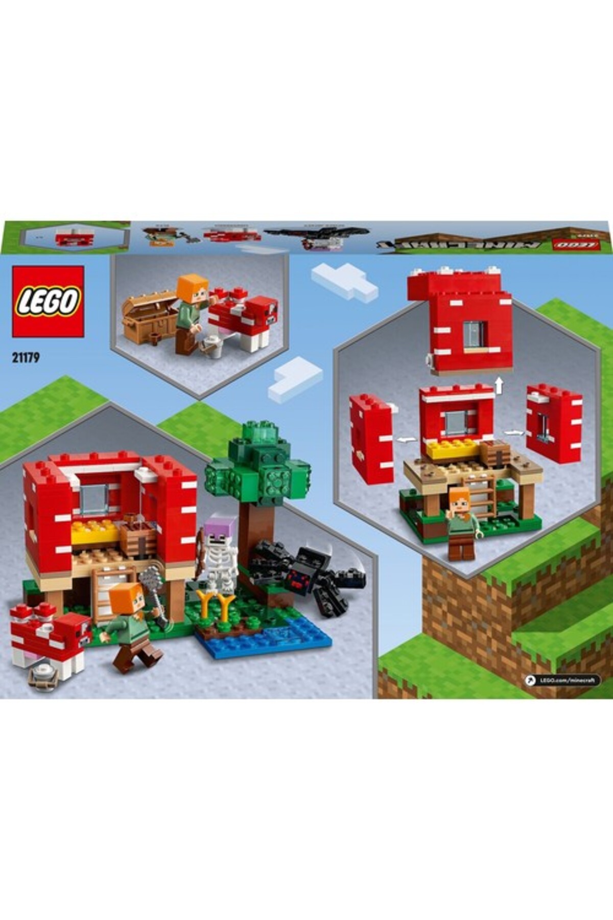 LEGO ® Minecraft® Mantar Evi 21179 Yapım Seti (272 Parça) fotoğrafı 3 (önizleme)