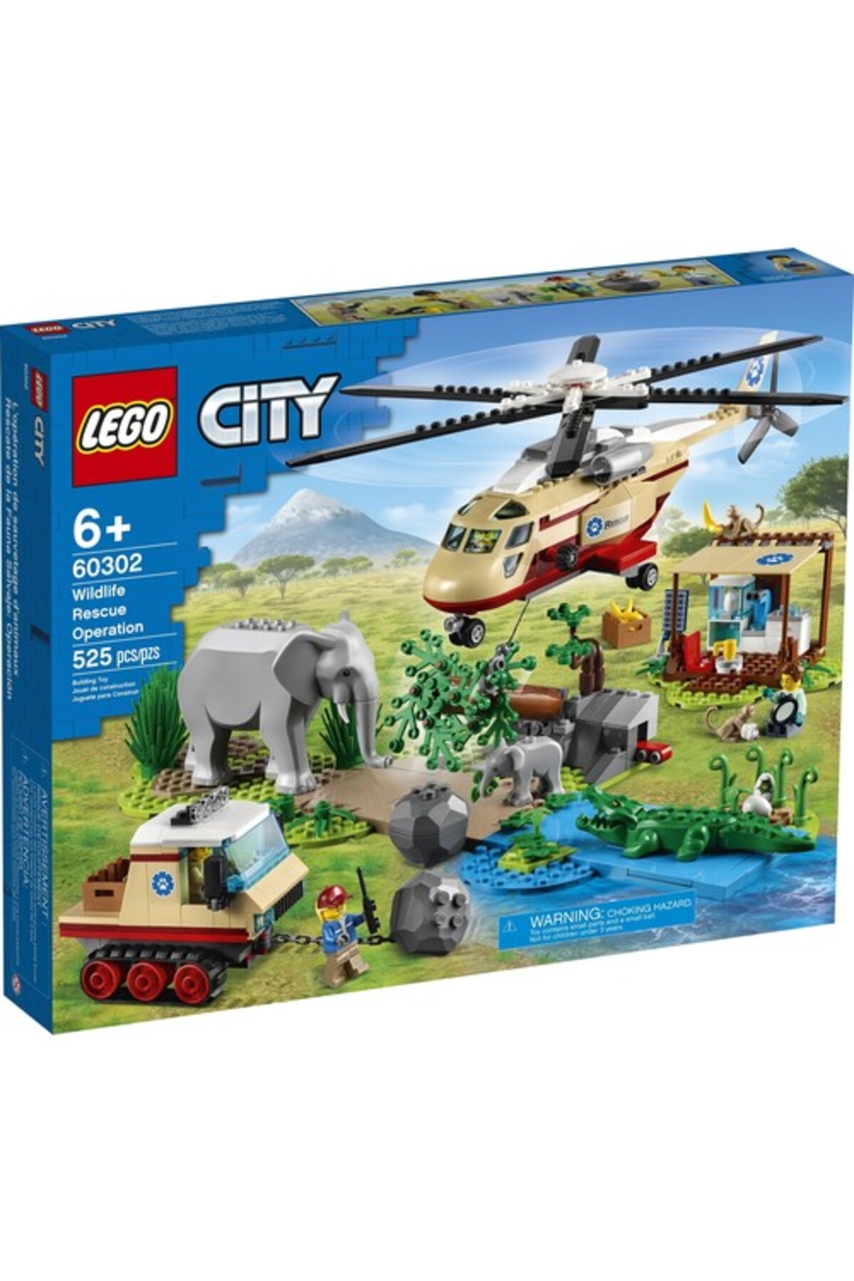 ۶۰۳۰۲ لگو® سیتی، عملیات نجات حیوانات وحشی / ۵۲۵ قطعه / سن +۶ سال / لگو و اسباببازیهای ساختنی