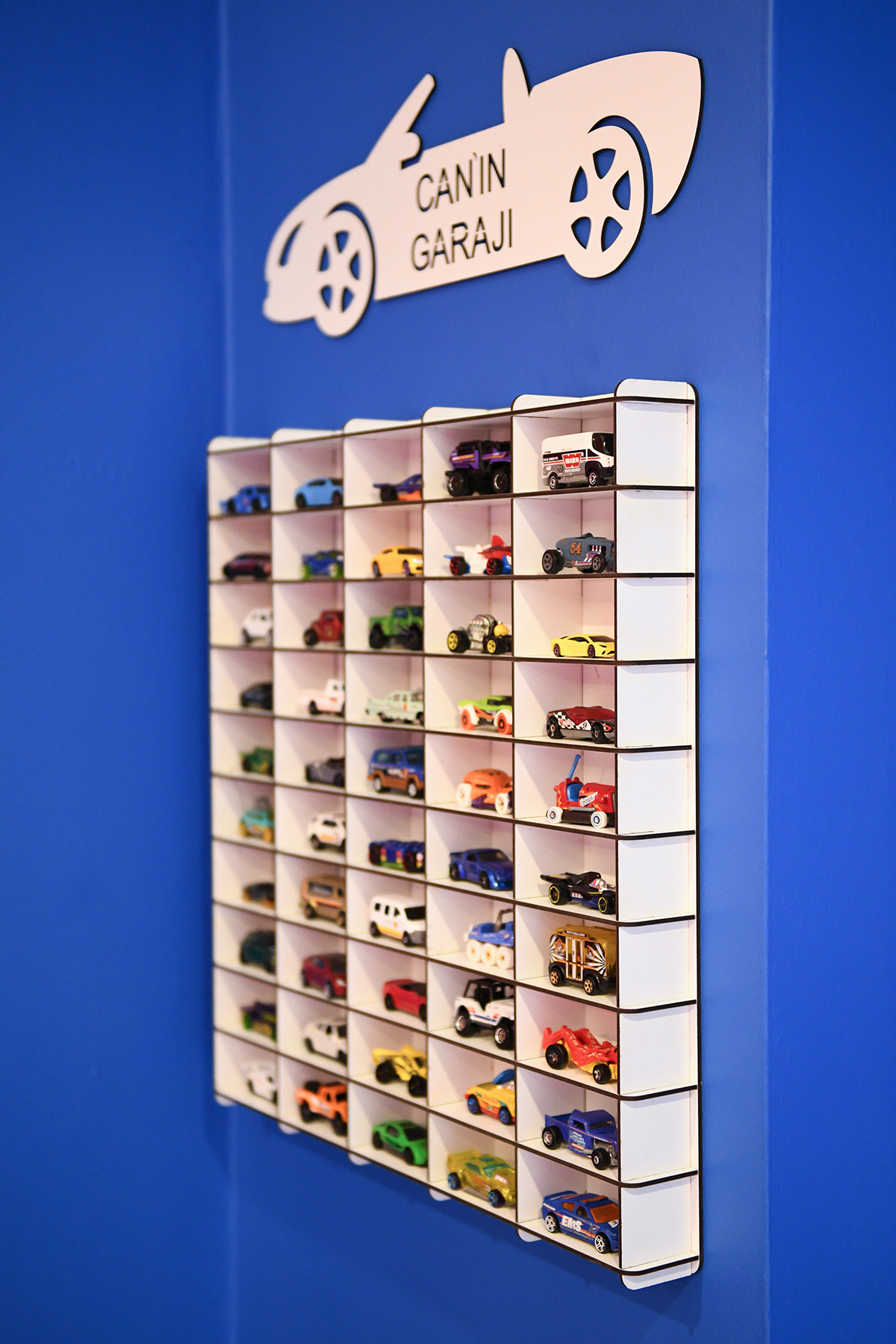 wudie Oyuncak Araba Rafı 50'li,Mobilya,Raf,montessori,Ahşap, (hotwheels Ve Matcbox Arabaları Için) fotoğrafı 5 (önizleme)