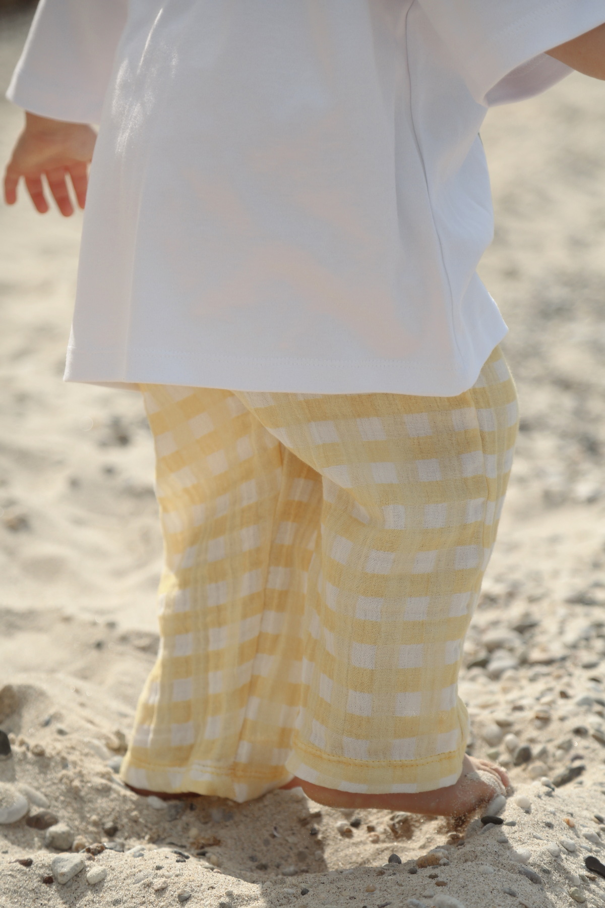 DoDo'S Baby Sarı Beyaz Ekose Desenli Kız,Erkek Müslin Bebek,Çocuk Pantolonu – Yumuşak Kumaş, Rahat Kalıp fotoğrafı 3 (önizleme)