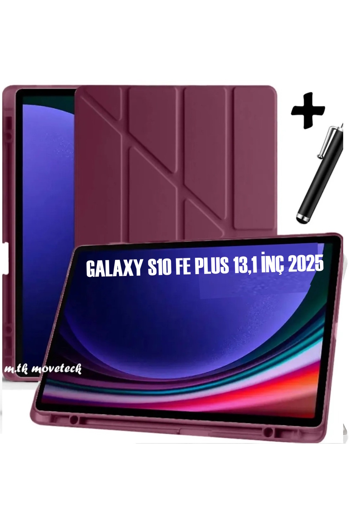 Samsung Galaxy Tab S10 Fe Plus 13.1 inch Soft Silicone with Foldable Stand with Case Pen CompartmentX620
