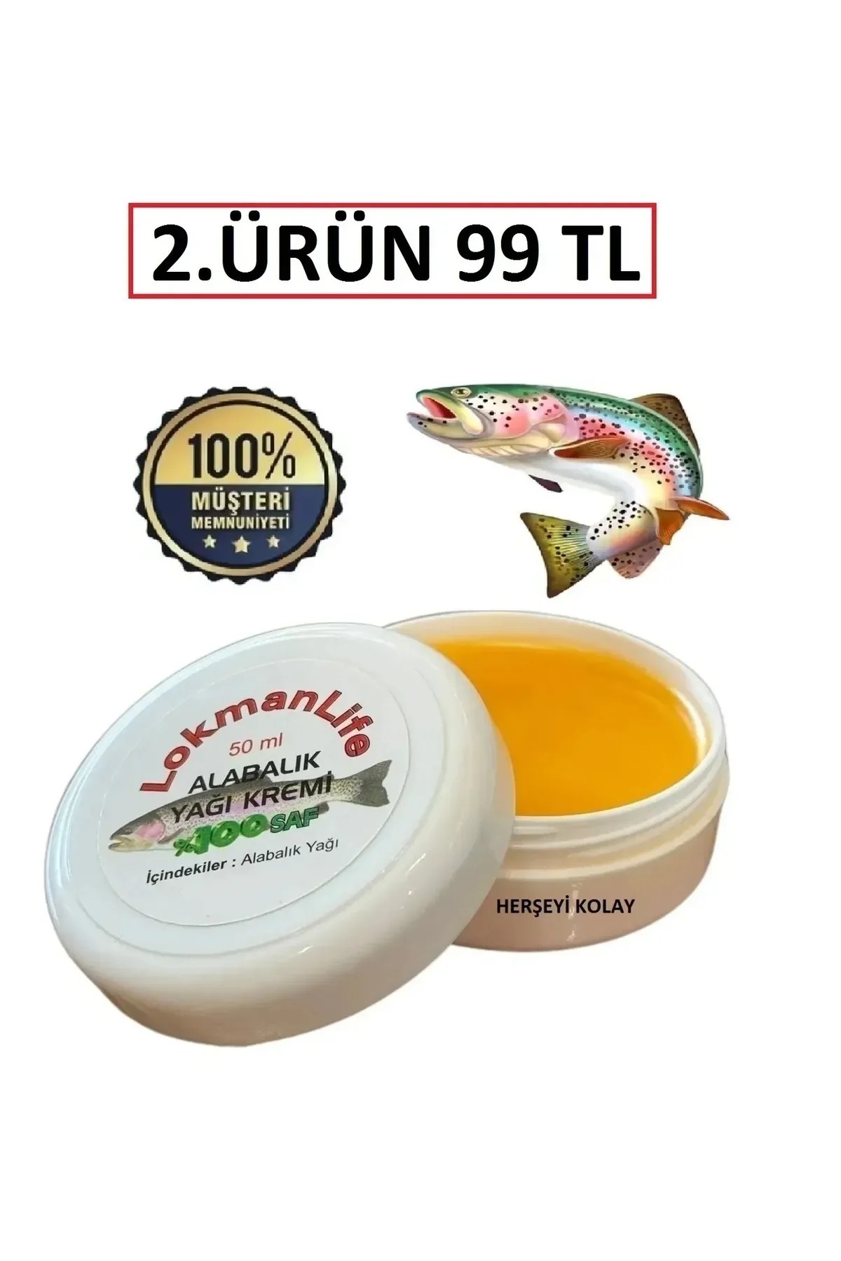 Alabalık Yağı Kremi Balık Yağı Kremi Bitkisel Katkısız 50ml Alabalık Kremi Happy — koda95 — تصویر 7 از 7