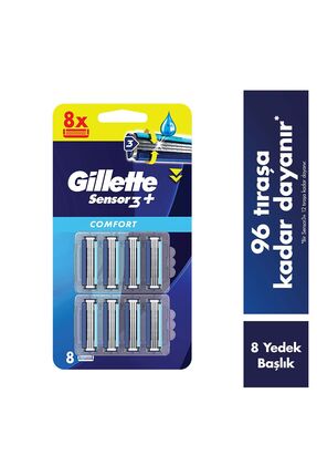 Gillette Sensor3+ Comfort 8'li Yedek Bıçak Başlığı