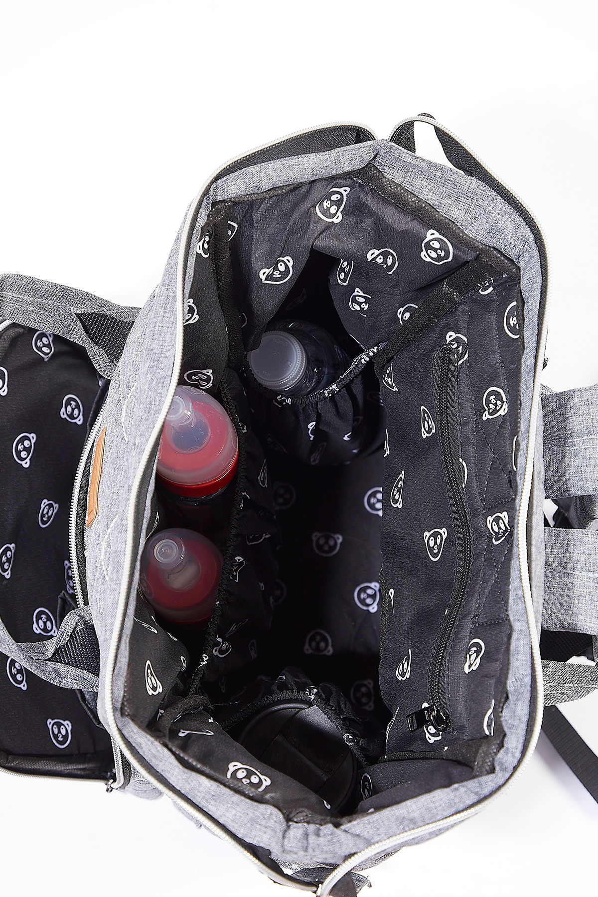 ATS Mamma Premium Anne Bebek Bakım Sırt Çantası Termal Biberonluk Ve Bebek Arabası Askı Aparatı - Gri fotoğrafı 6 (önizleme)