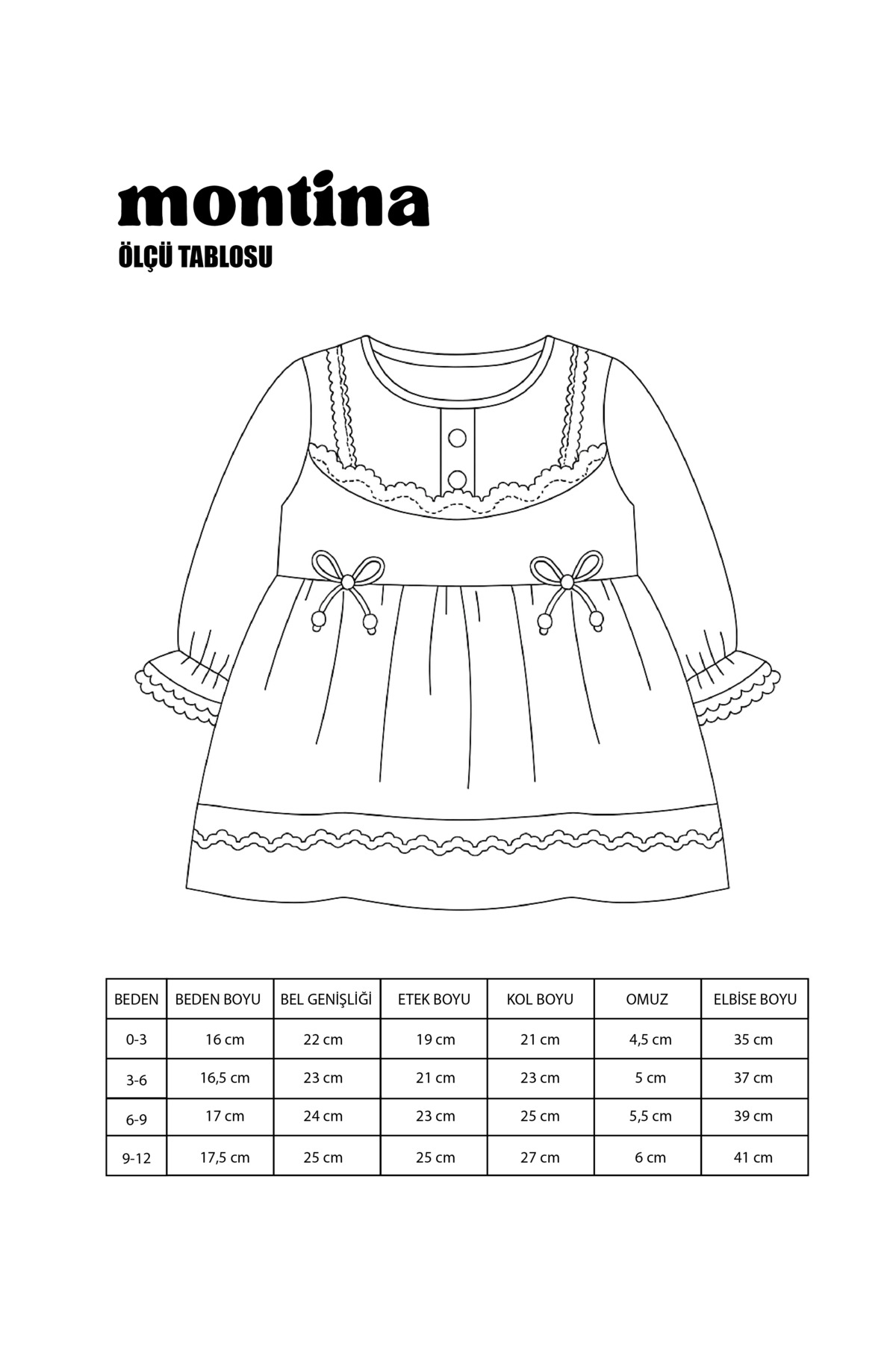 MONTİNA Kız Bebek Vintage Premium %100 Pamuk İnterlok Elbise ve Saç Bandı fotoğrafı 4 (önizleme)