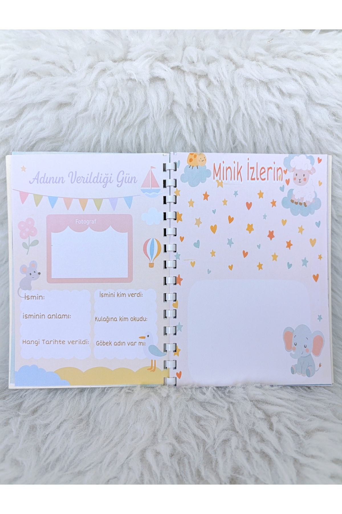 Merve ÖZTÜRK Anne Bebek Günlüğü Anne Bebek Ajandası Bebek Anı Defteri fotoğrafı 3 (önizleme)
