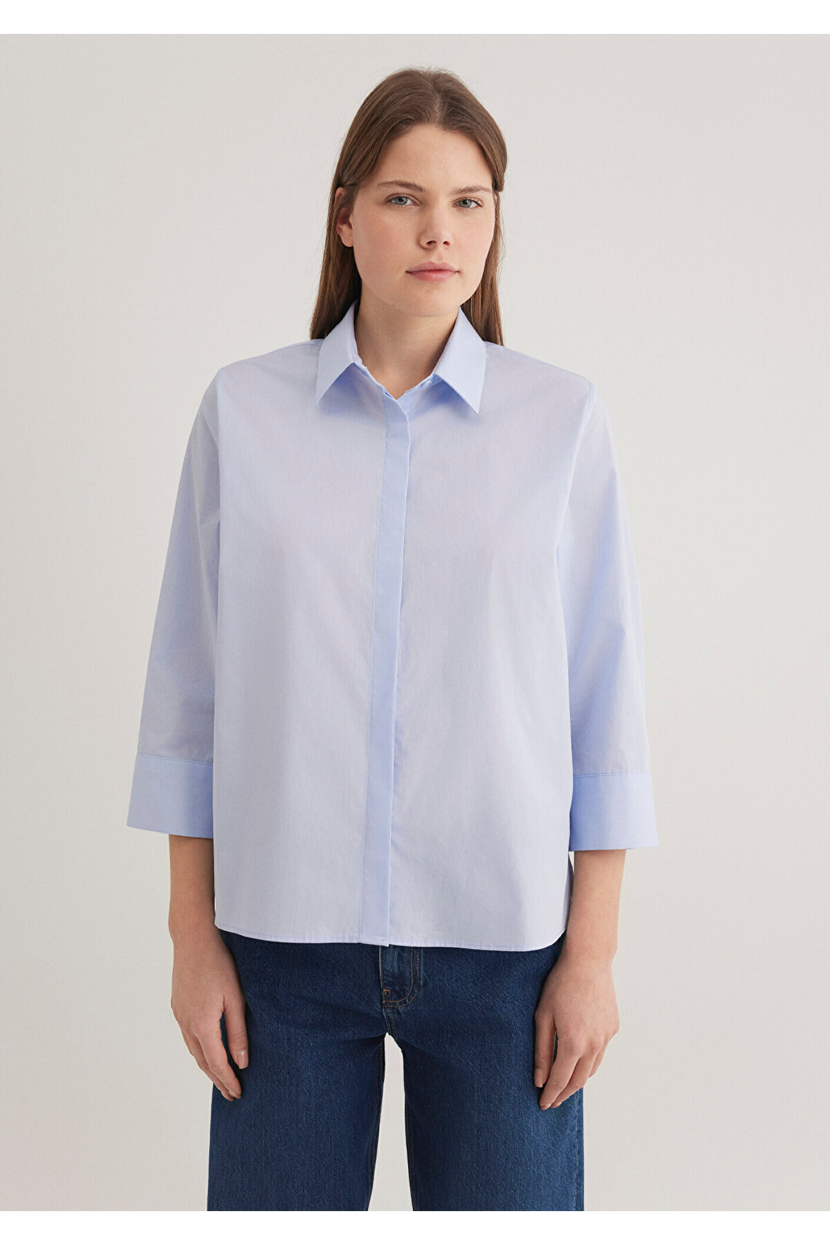 Gömlek Regular Fit / Normal Kesim 1211020-86987 — آبی — تصویر 4 از 8