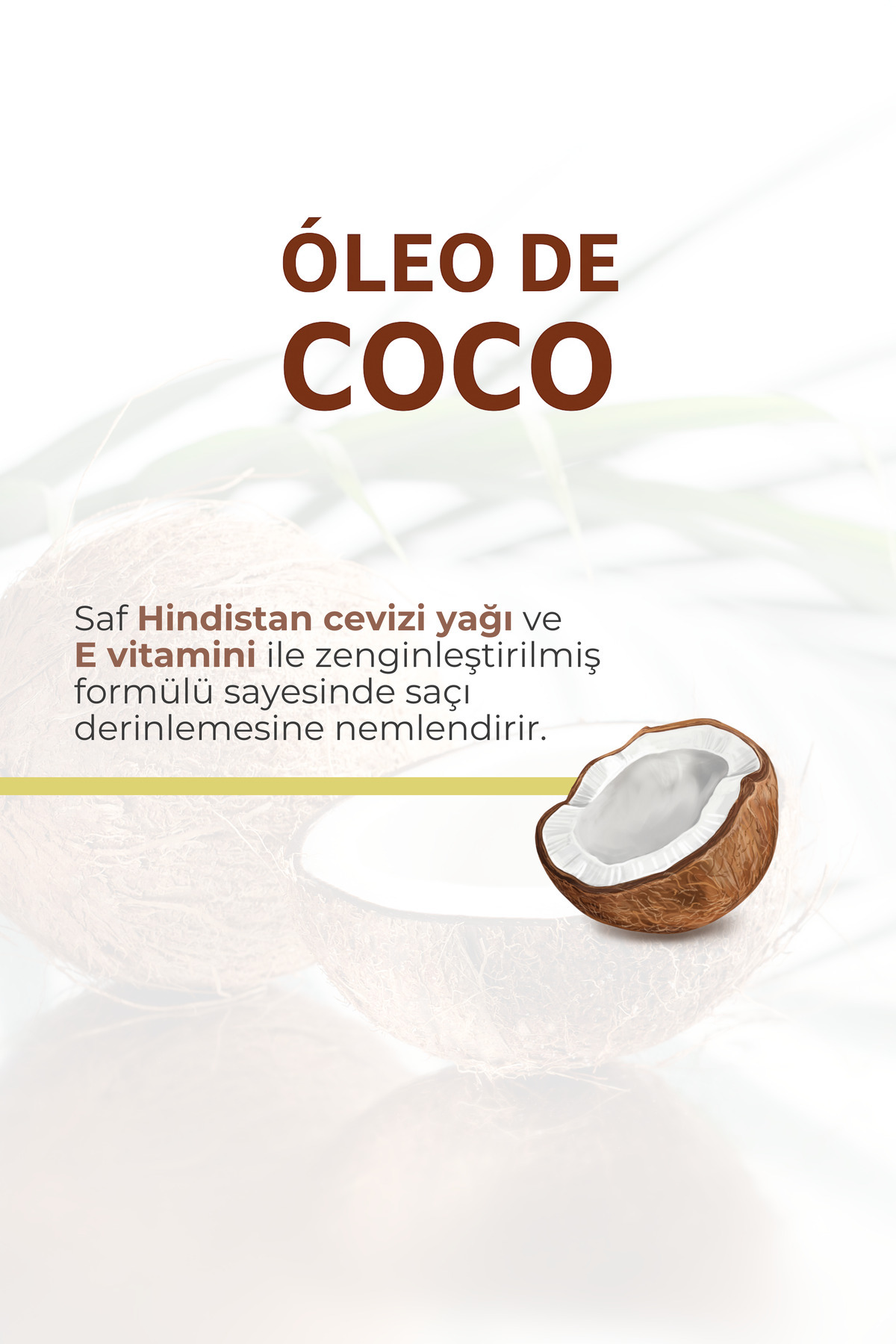 Coconut Oil - Kuru ve Hasarlı Saçlar İçin Hindistan Cevizi Yağı İçeren Saç Kremi 300ml — 876120003791 — تصویر 3 از 4