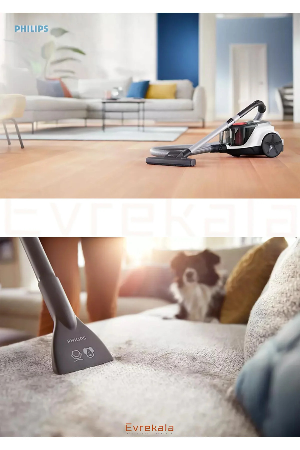 Resim Philips Toz Torbasız Süpürge PowerCyclone Elektrikli Süpürge - Compact Güçlü 