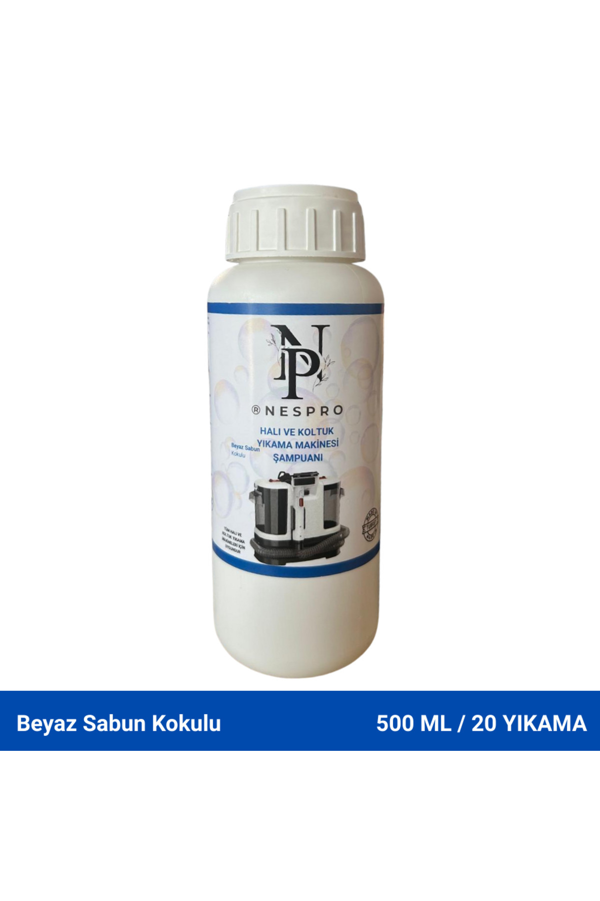Reyonplus Nespro Halı ve Koltuk Yıkama Makinesi Şampuanı/Deterjanı - Beyaz Sabun Kokulu Köpüksüz 500ml