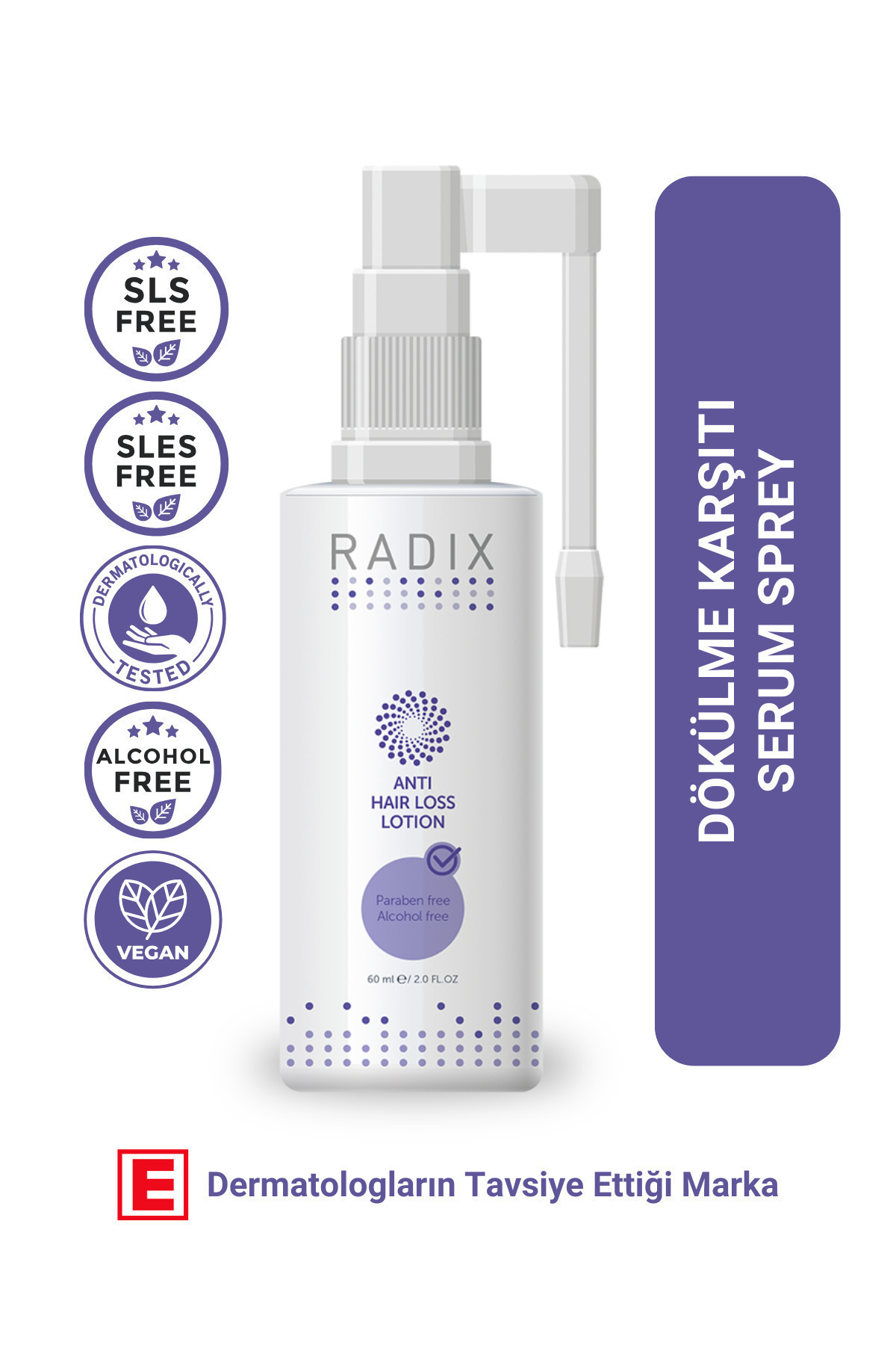 Radix Saç Dökülmesine Karşı Serum Sprey (%5 Procapil) - Anti Hair Loss Lotion 60ML