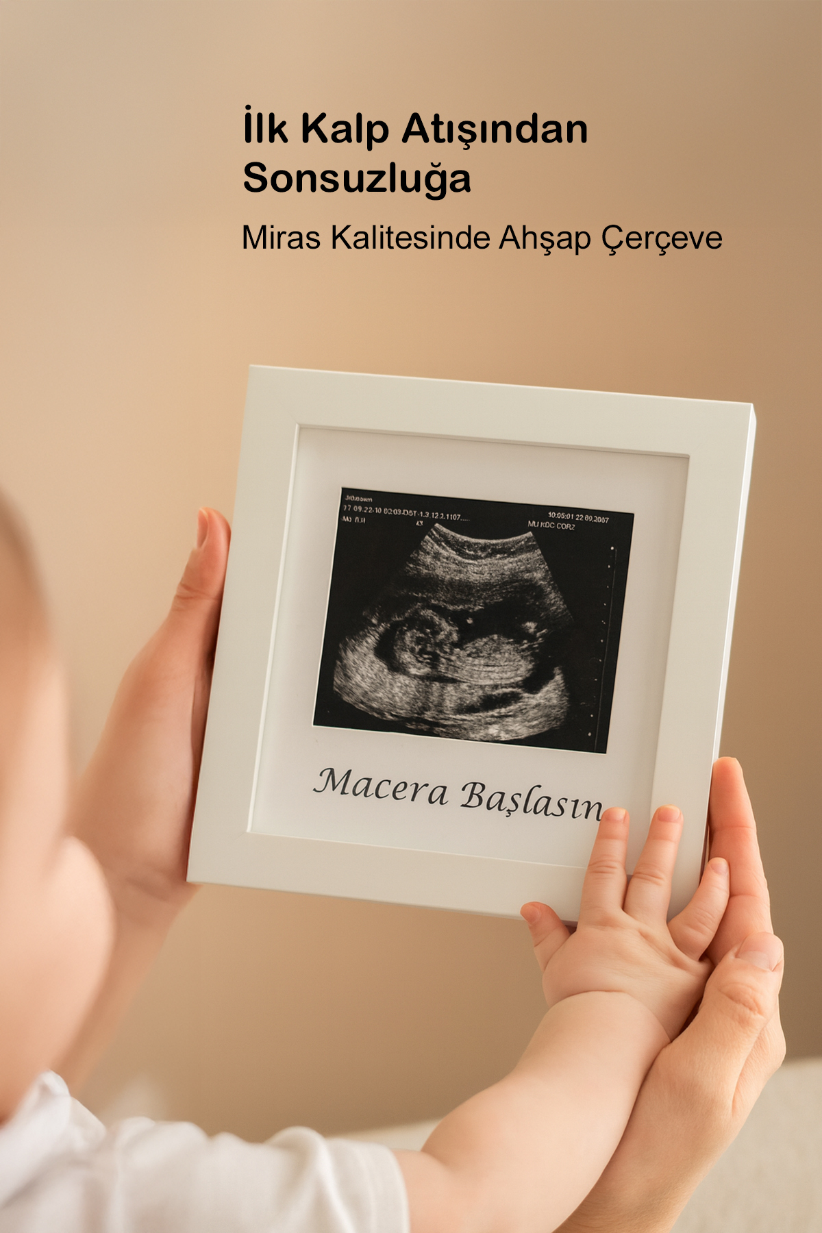 Moky Design Bebek Ultrason Fotoğraf Anı Çerçevesi, Yenidoğan İlk Fotoğrafım Resim Hatırası, Baby Shower Hediyesi fotoğrafı 2 (önizleme)