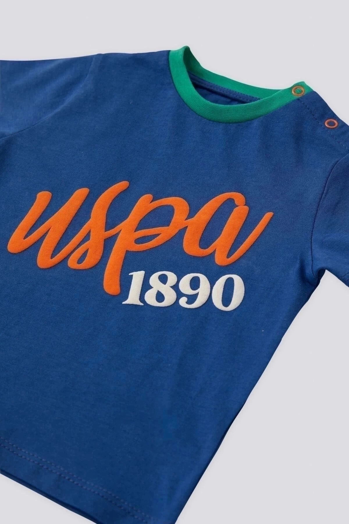 U.S. Polo Assn. Erkek Bebek 2 Lı Kısa Kol T-shırt Takım - Cobalt fotoğrafı 2 (önizleme)