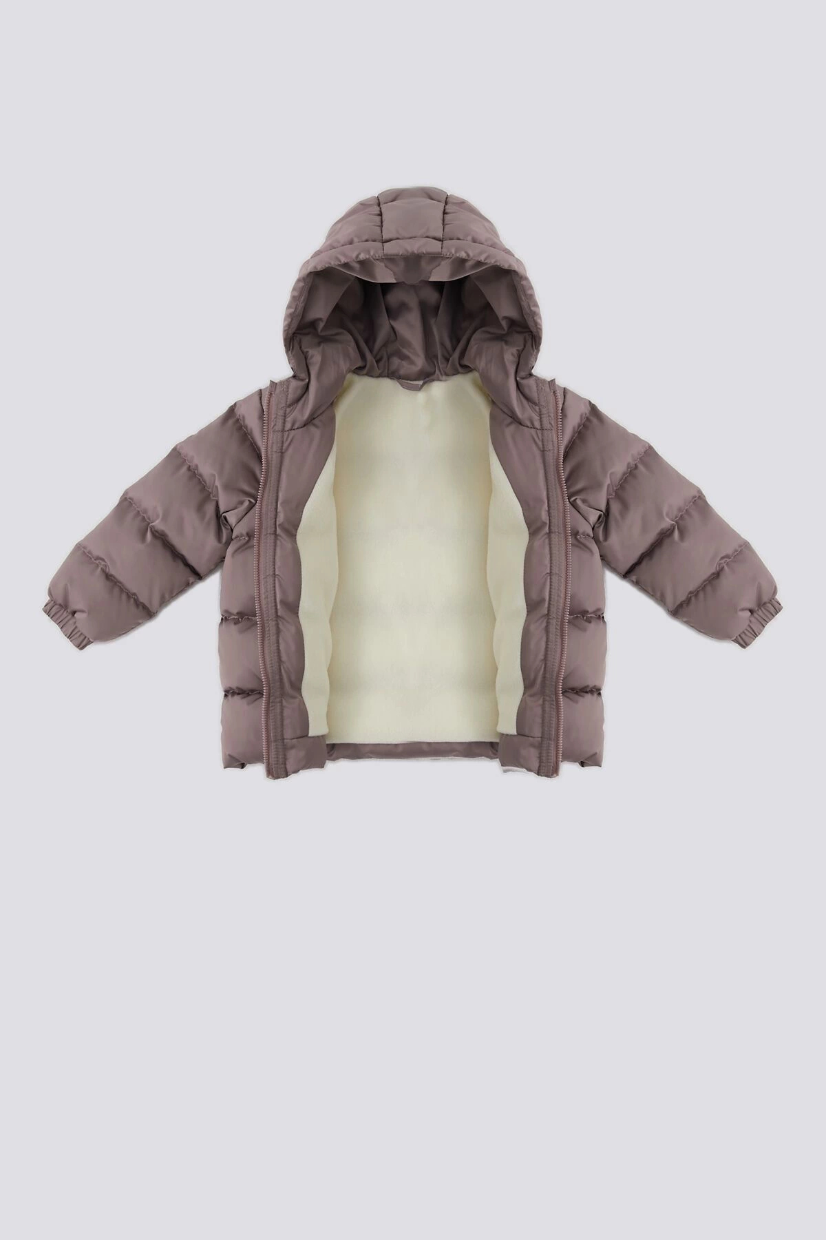 U.S. Polo Assn. U.S. Polo Assn Gül Kurusu Fermuarlı Çıtçıt Detay İçi Polar Bebek Mont fotoğrafı 4 (önizleme)