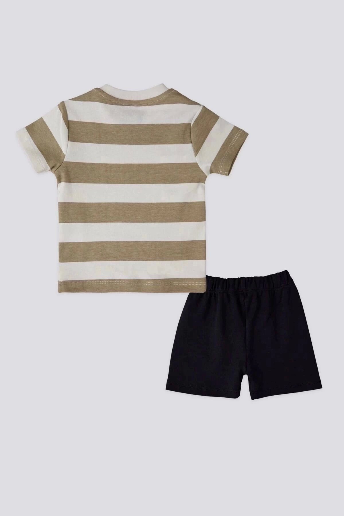 U.S. Polo Assn. Erkek Bebek 2 Lı Kısa T-shırt Takım - Krem fotoğrafı 3 (önizleme)