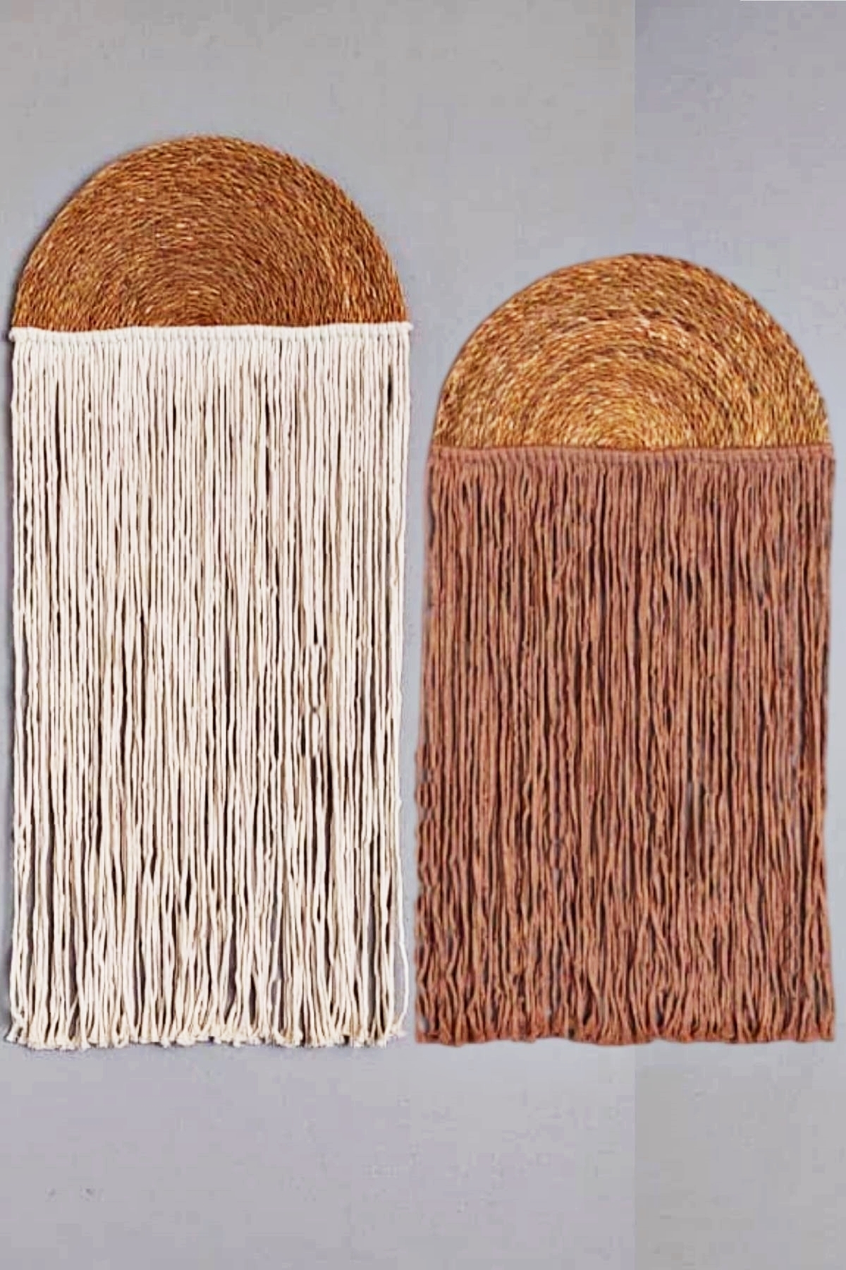 2 Pieces Wall Decor Macrame Handmade - Decor Wall Decor Bohemian Tight Weave, Retro (2 pieces Large Size)