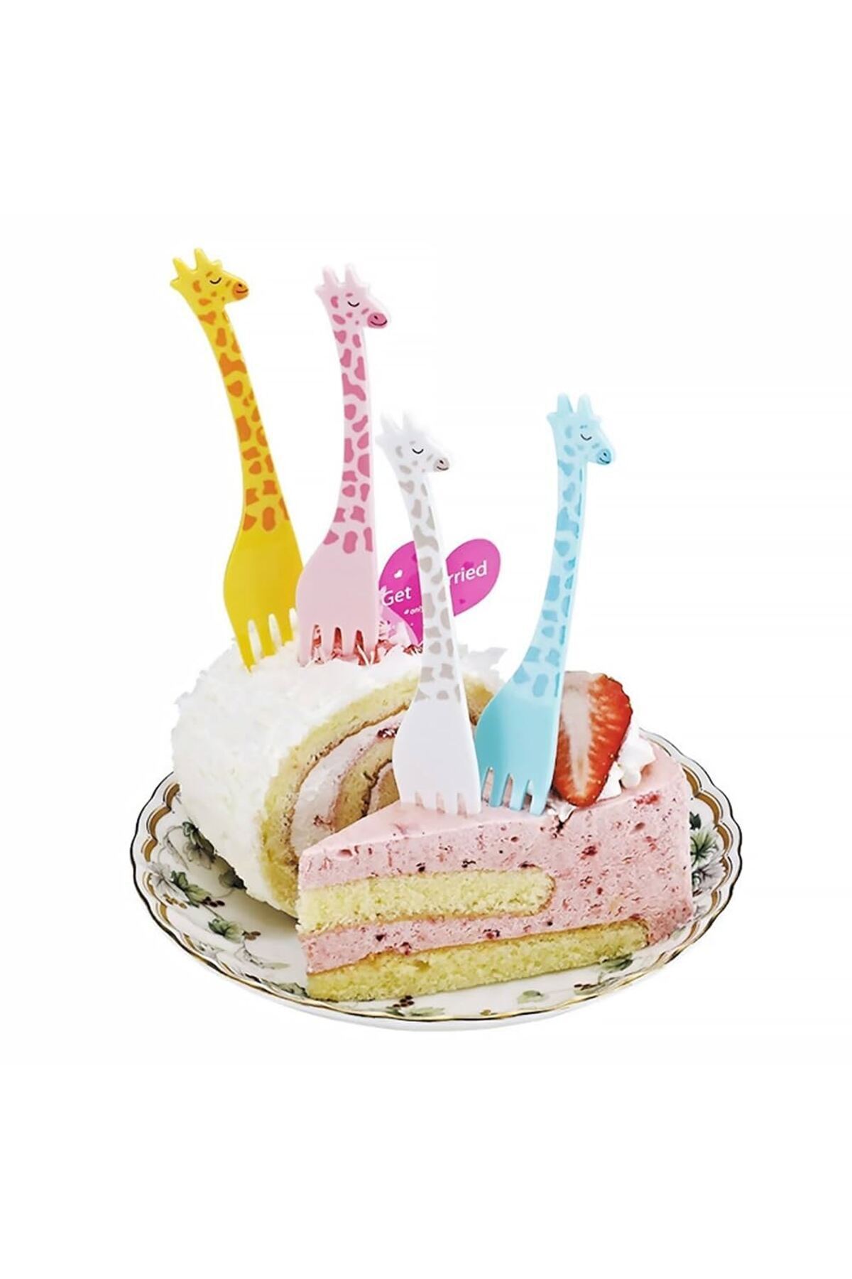 leylooks Çocuklar için 4 renk zürafa midi çatallar (4’lü)