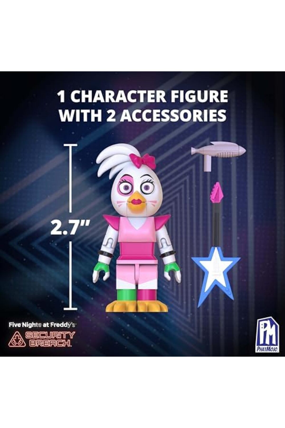 فیگور قابل ساخت چیکا Phatmojo FNAF CS1303 – پنج شب در خانهٔ فردی، مناسب سنین ۶ سال به بالا