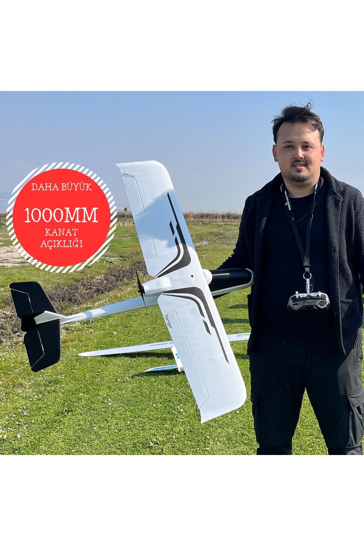 Craycle RC Model Uçak - Ranger 1000mm Geniş Kanatlı Eğitim Uçağı
