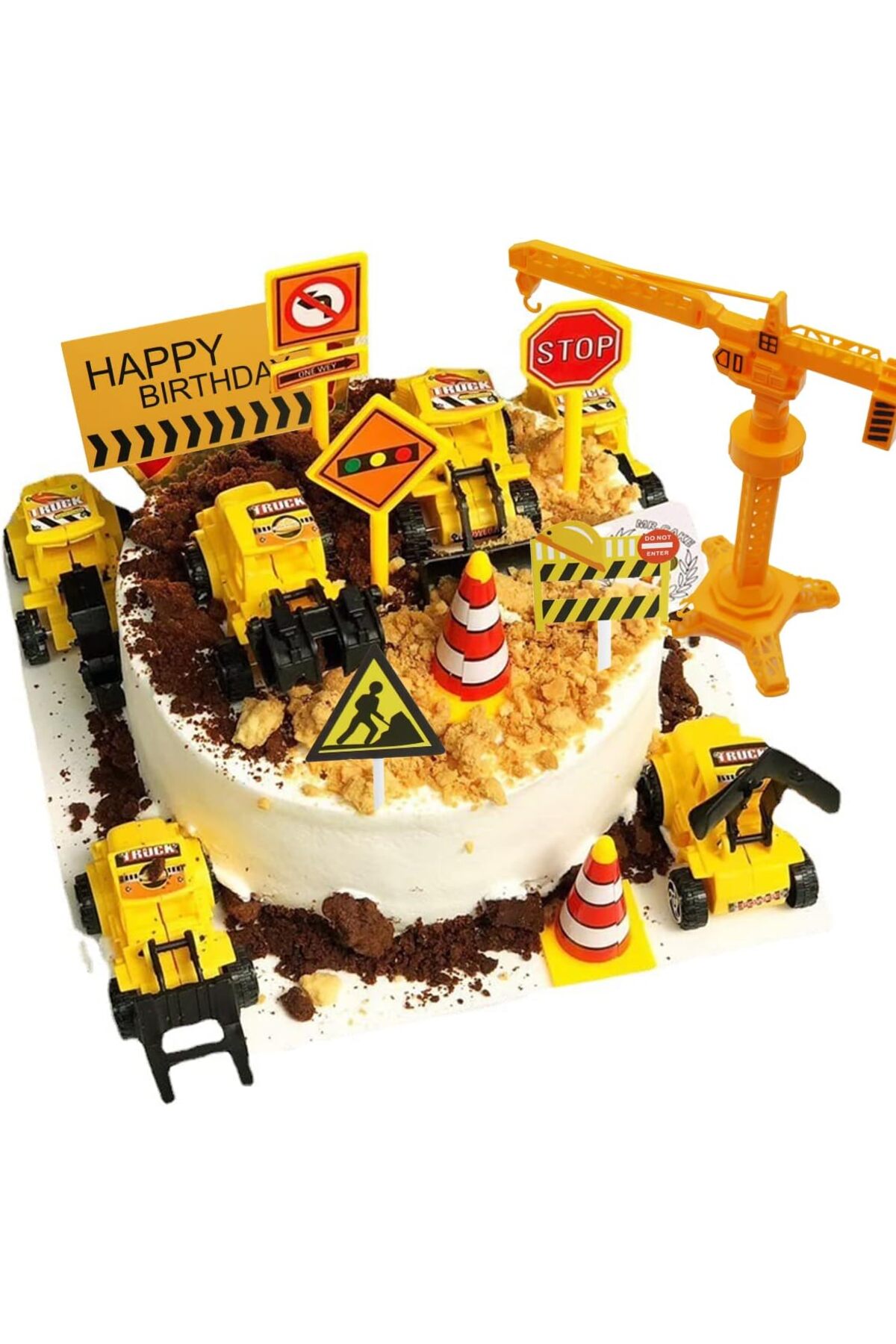 Backhoe Topper Choice 25pcs 25Pcs Ctruction Cake Topper Excavator Tower Cupcake Topper ...