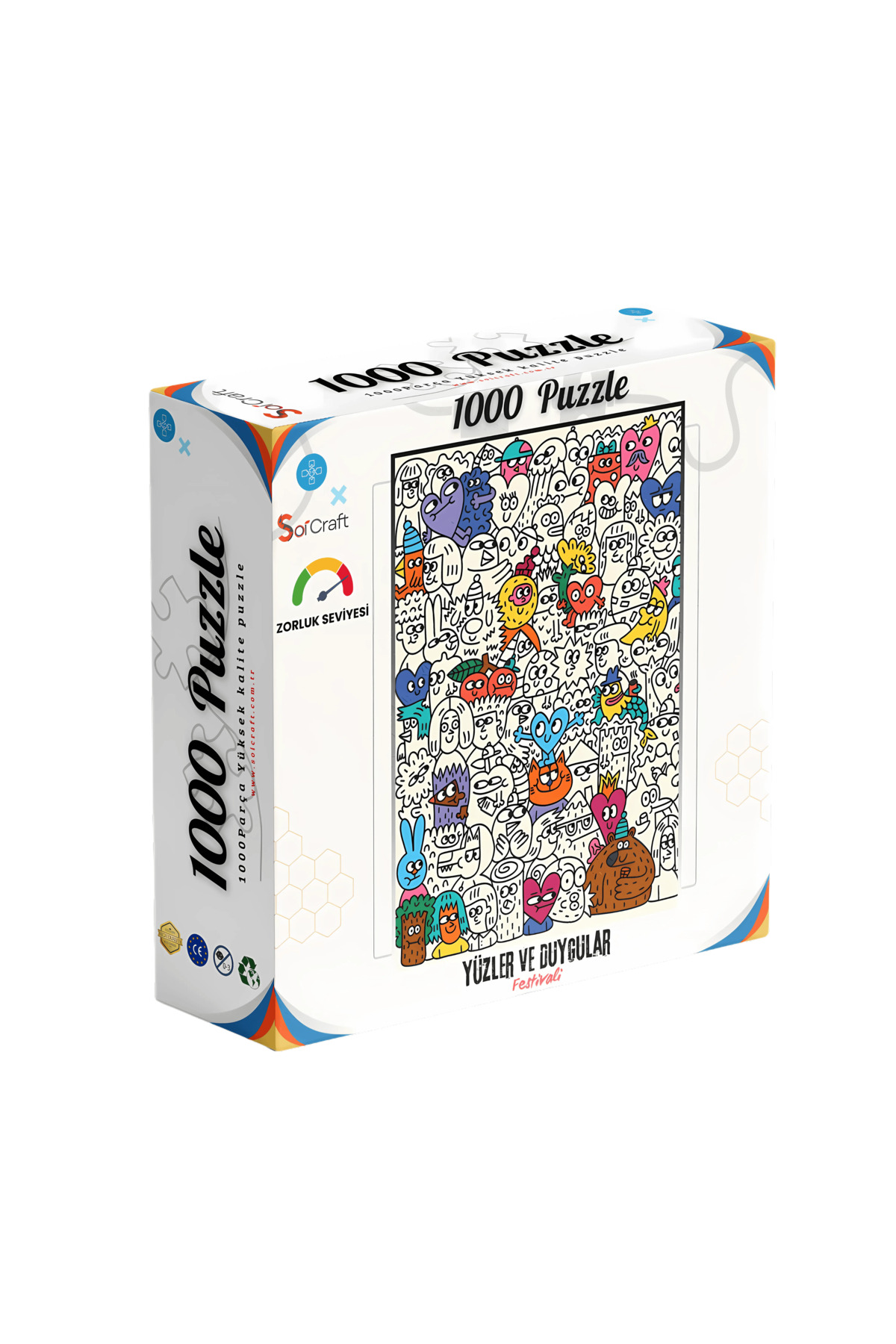 Soi Craft 1000 Parça Puzzle Yüzler ve Duygular Festivali Mizah