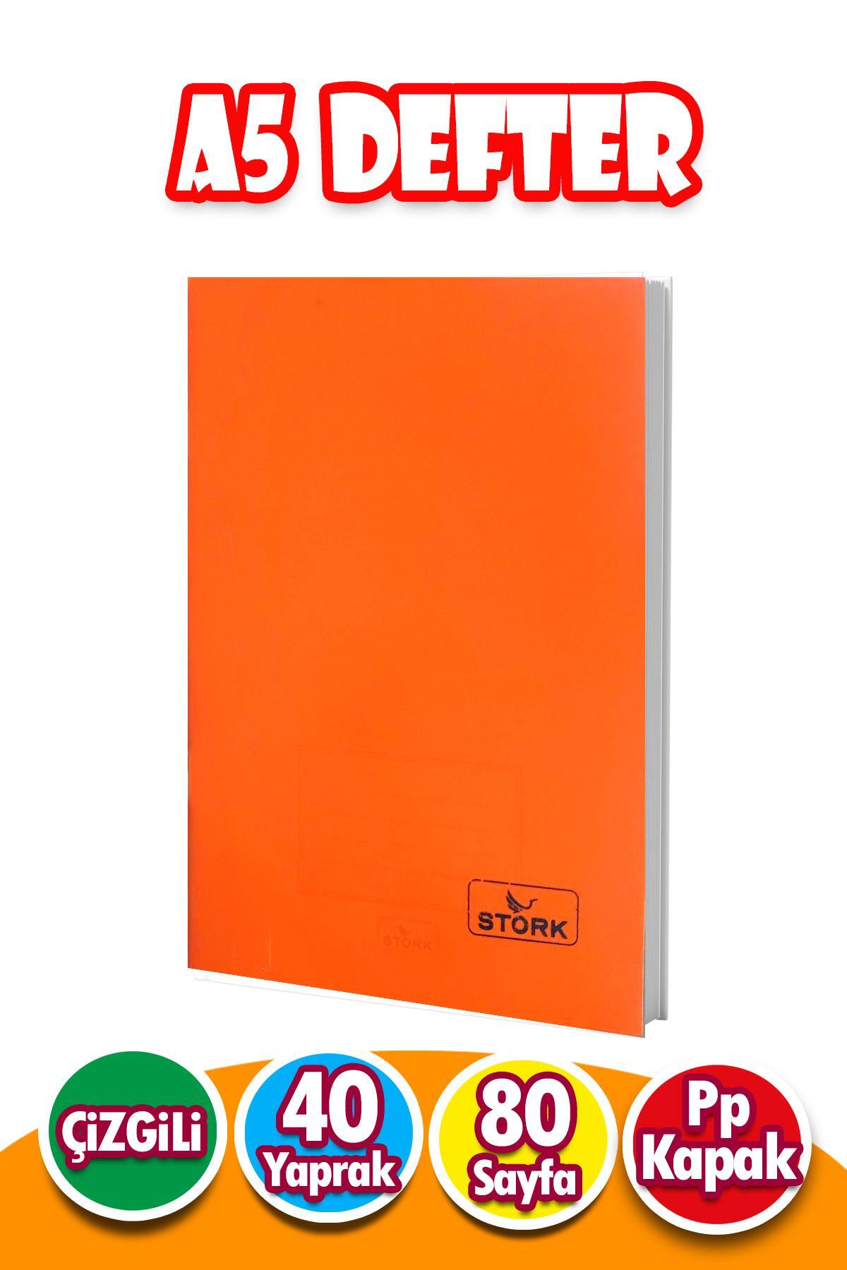A5 Dikişli 40 Yaprak PP Kapak Defter