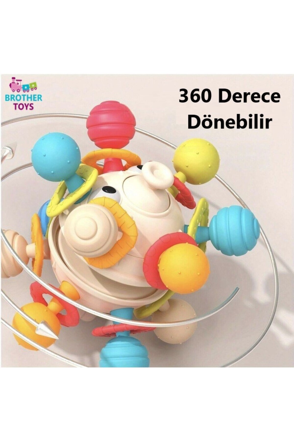 Brother Toys Dönen Kirpi Diş Kaşıyıcı Eğitici Oyuncak Bebek Aktivite Oyuncağı Kavrama Topu 10 Cm. fotoğrafı 2 (önizleme)
