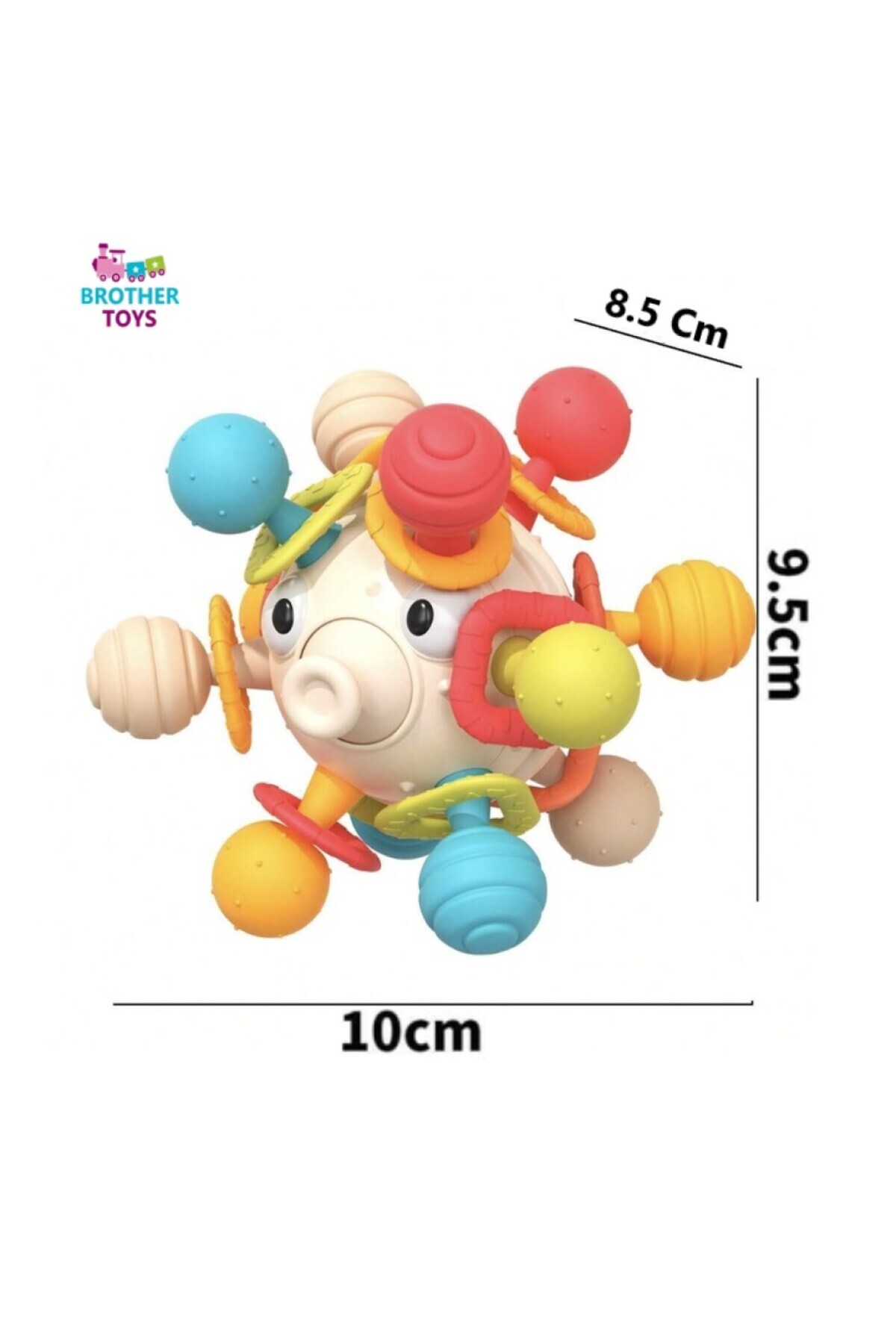 Brother Toys Dönen Kirpi Diş Kaşıyıcı Eğitici Oyuncak Bebek Aktivite Oyuncağı Kavrama Topu 10 Cm. fotoğrafı 5 (önizleme)