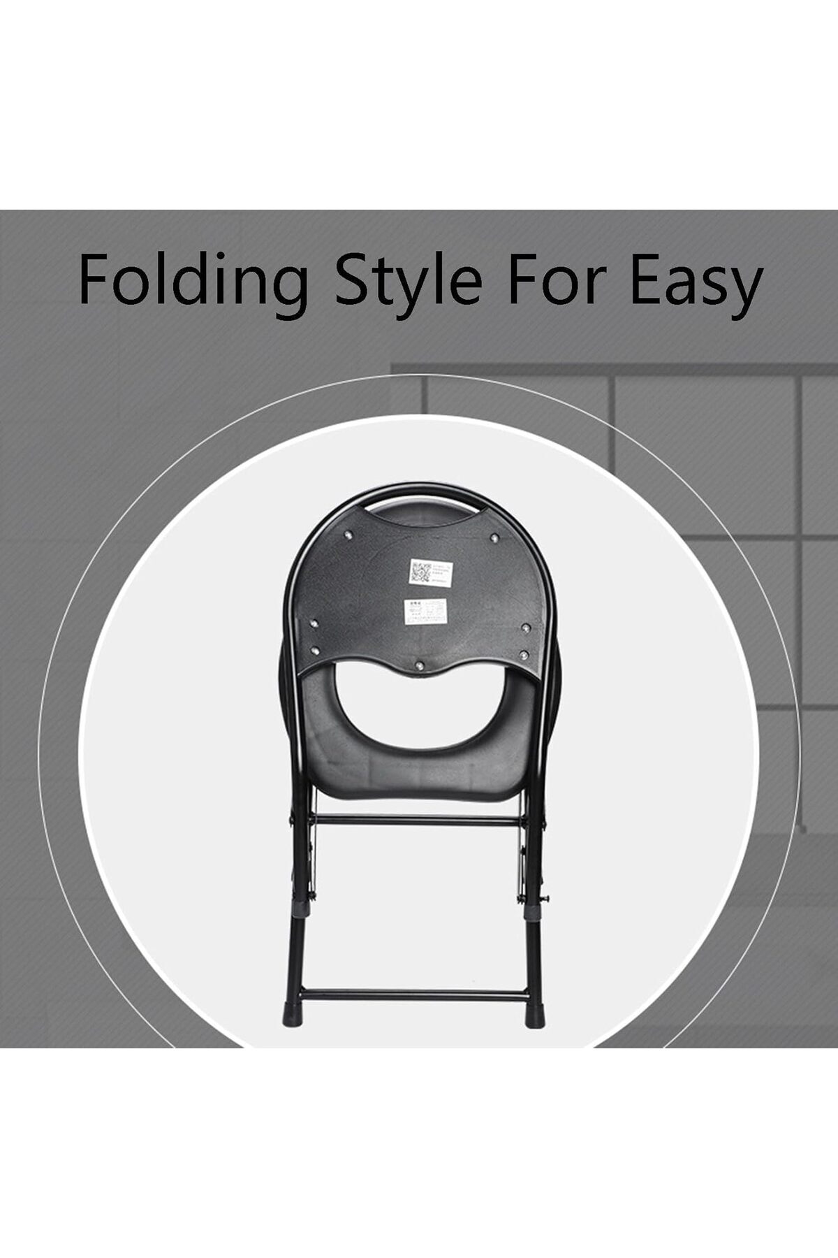 كرسي مرحاض قابل للطي محمول من OYDAS - أسود