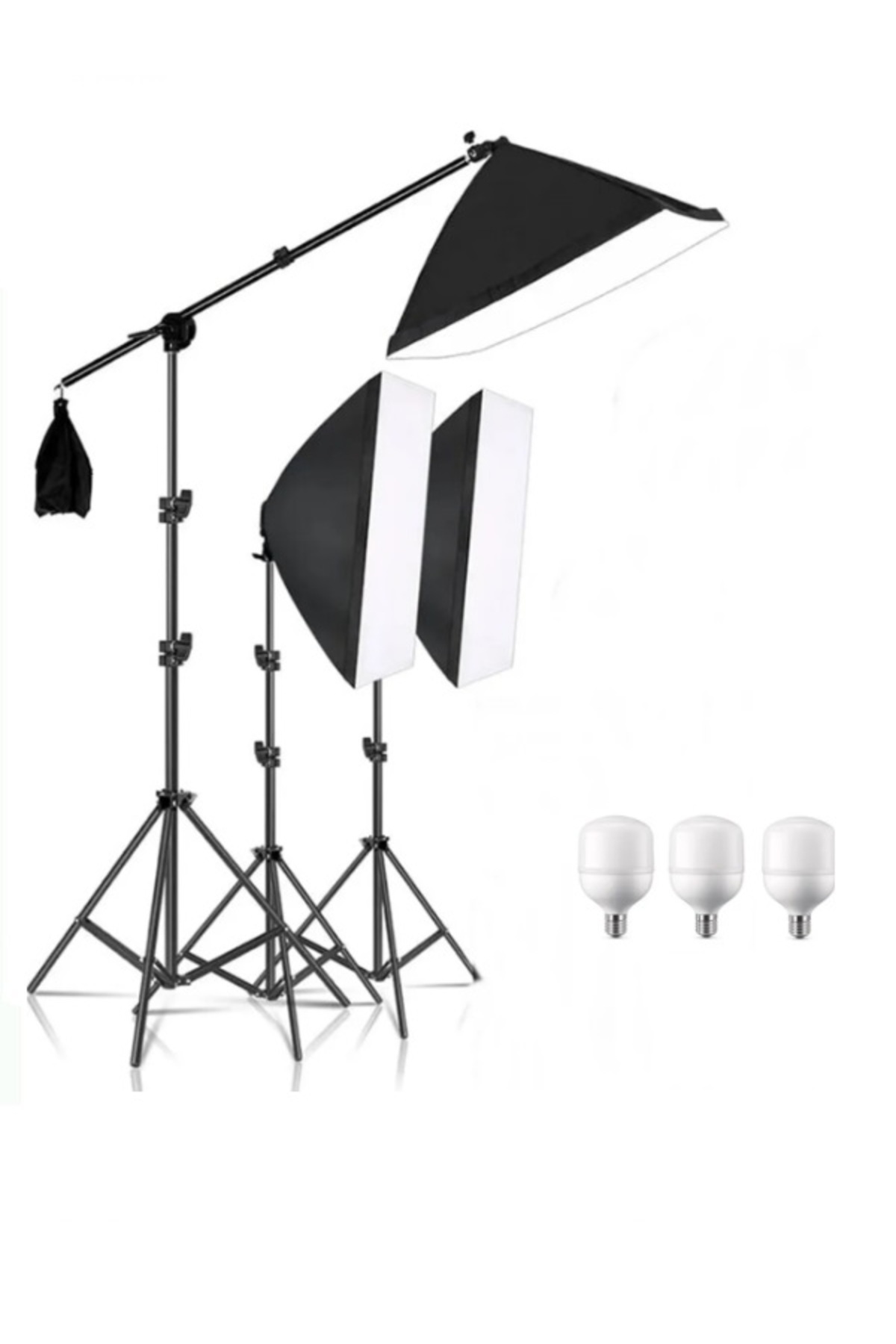 Ürün çekimi Reklam Moda Stüdyo Youtube Vlog Tiktok Canlı Yayın için 50x70cm Softbox sabit şık Seti