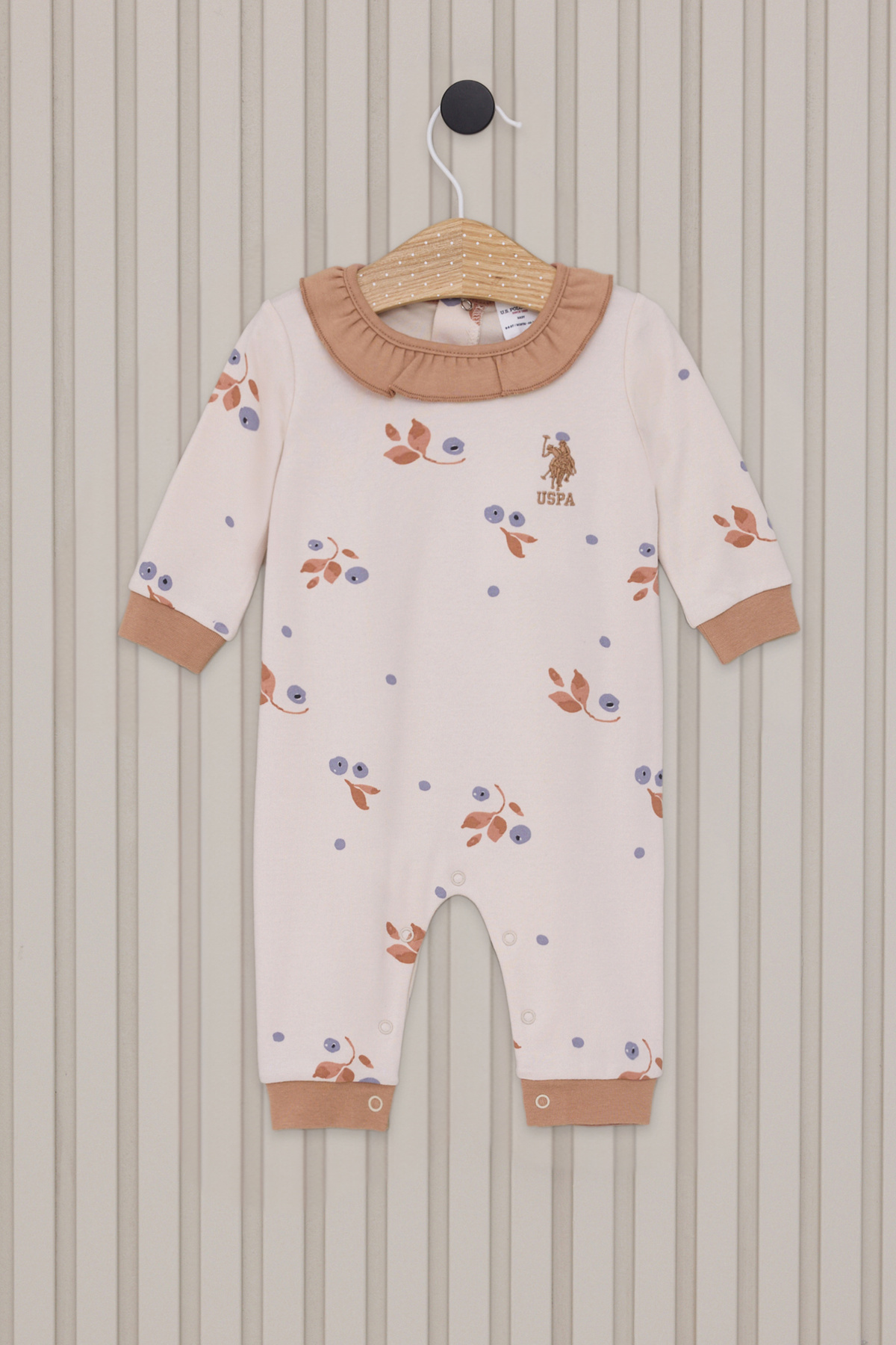 یو اس پولو سرهمی نوزادی دخترانه طرح گلدار بژ یقه چیندار، ۱۰۰٪ پنبه، کد ۵۰۳۲۲۸۰۴-VR011 یو اس پولو سرهمی نوزادی دخترانه طرح گلدار بژ یقه چیندار، ۱۰۰٪ پنبه، کد ۵۰۳۲۲۸۰۴-VR011