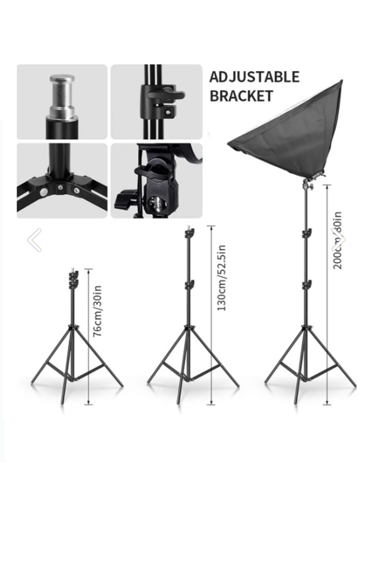 Ürün çekimi Reklam Moda Stüdyo Youtube Vlog Tiktok Canlı Yayın için 50x70cm Softbox sabit şık Seti