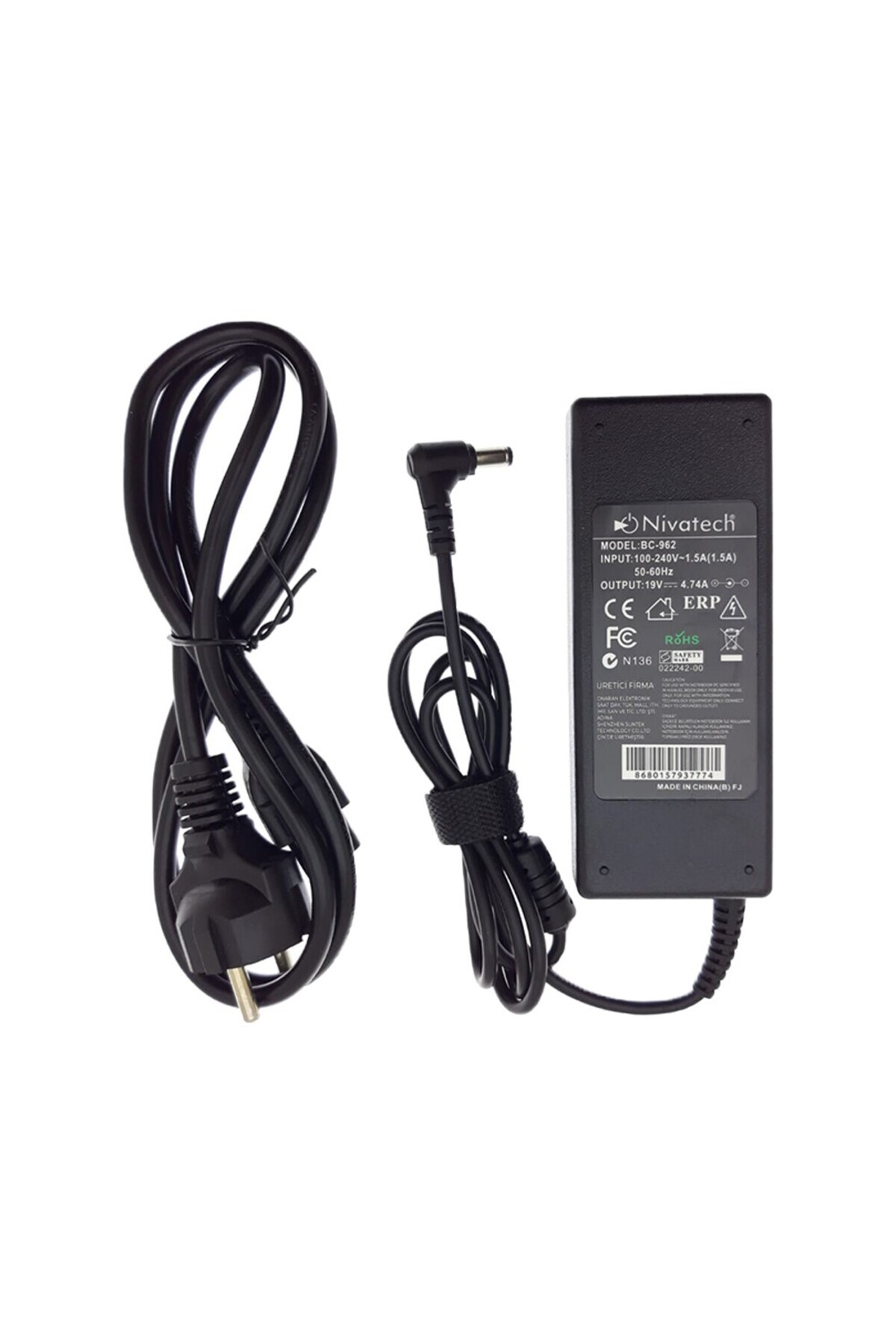 NIVATECH Standart Notebook Adaptörü Laptop Adaptör 19V 4.74A BC-992