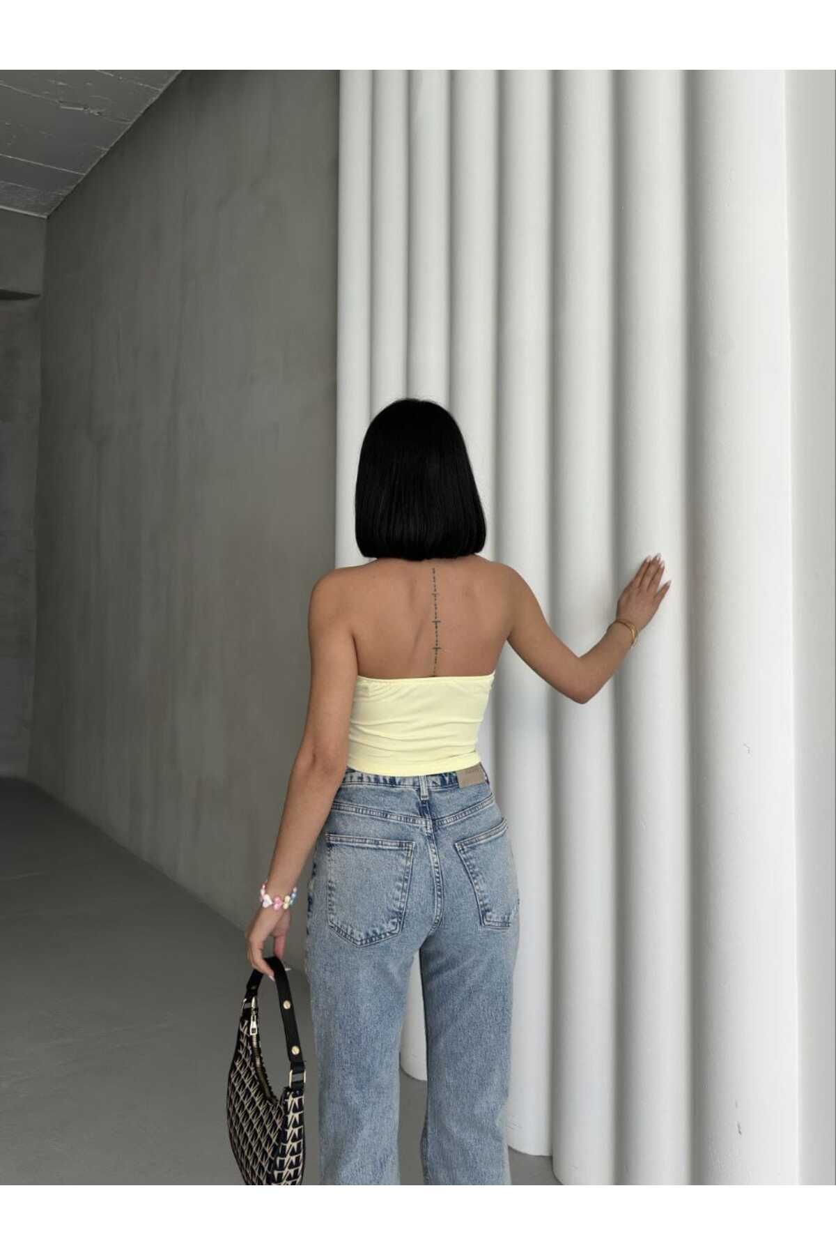 Miss  Vintage Bağcık Ve Korse Detay Top Crop - Görsel 3