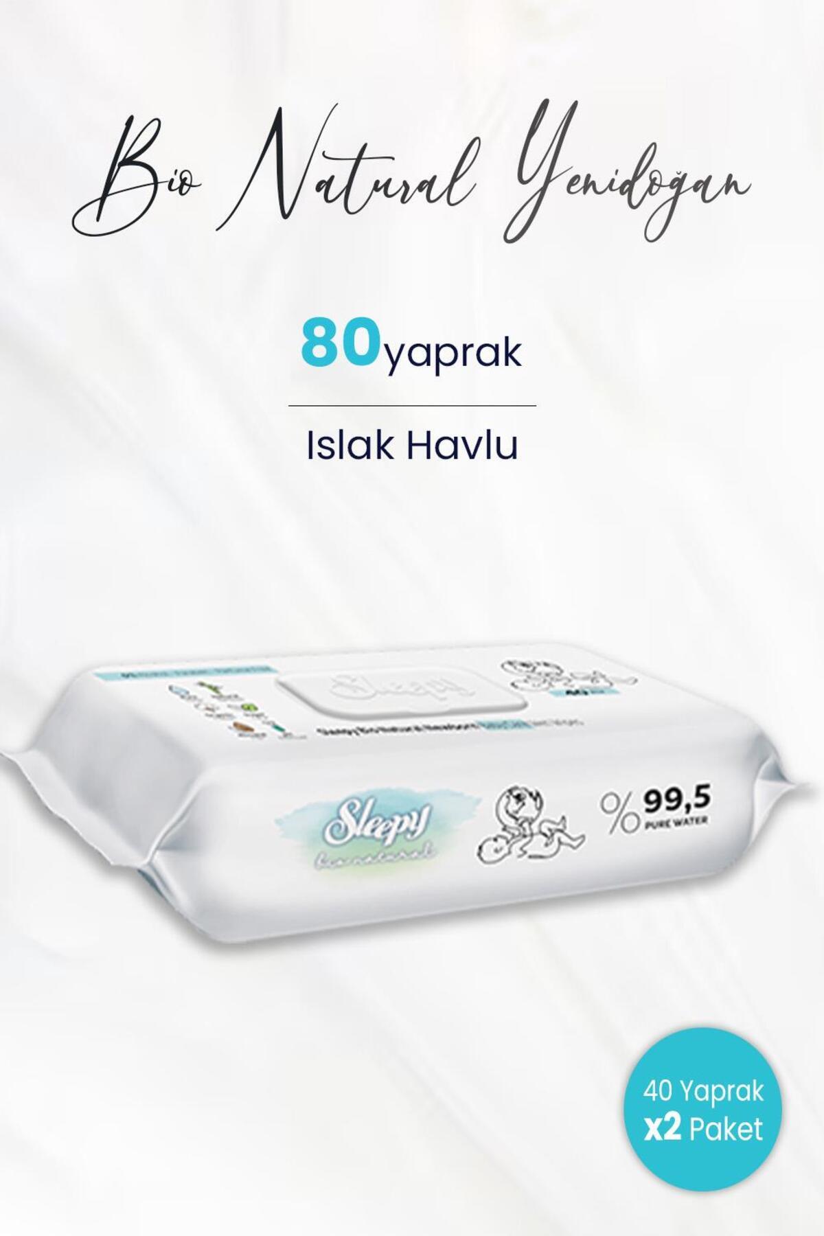 Bio Natural Yenidoğan Islak Havlu 40'lı x 2 (80 yaprak)