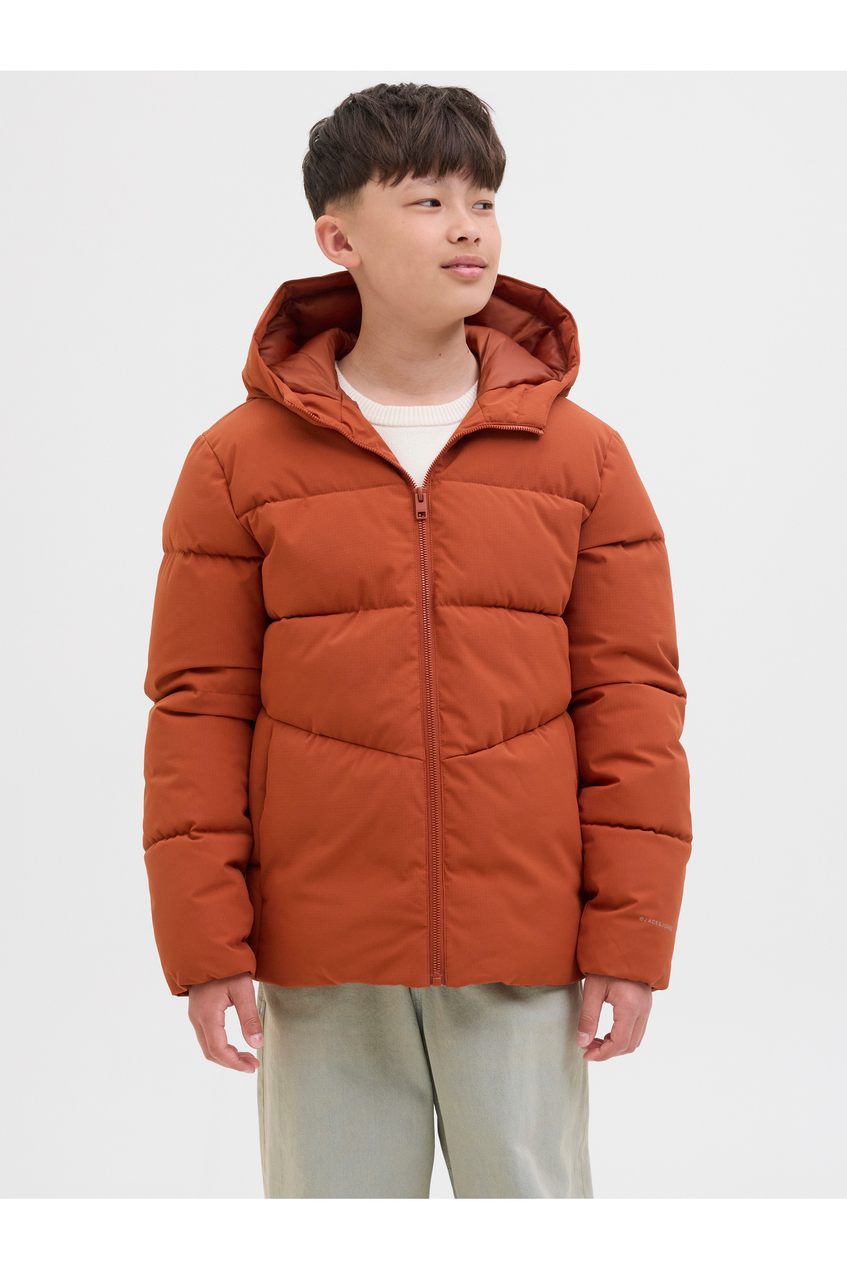 JACK & JONES Jjglobal Puffer Jacket Jnr – Giubbotto Imbottito Con Cappuccio Per Ragazzi – Autunno/Inverno - 5