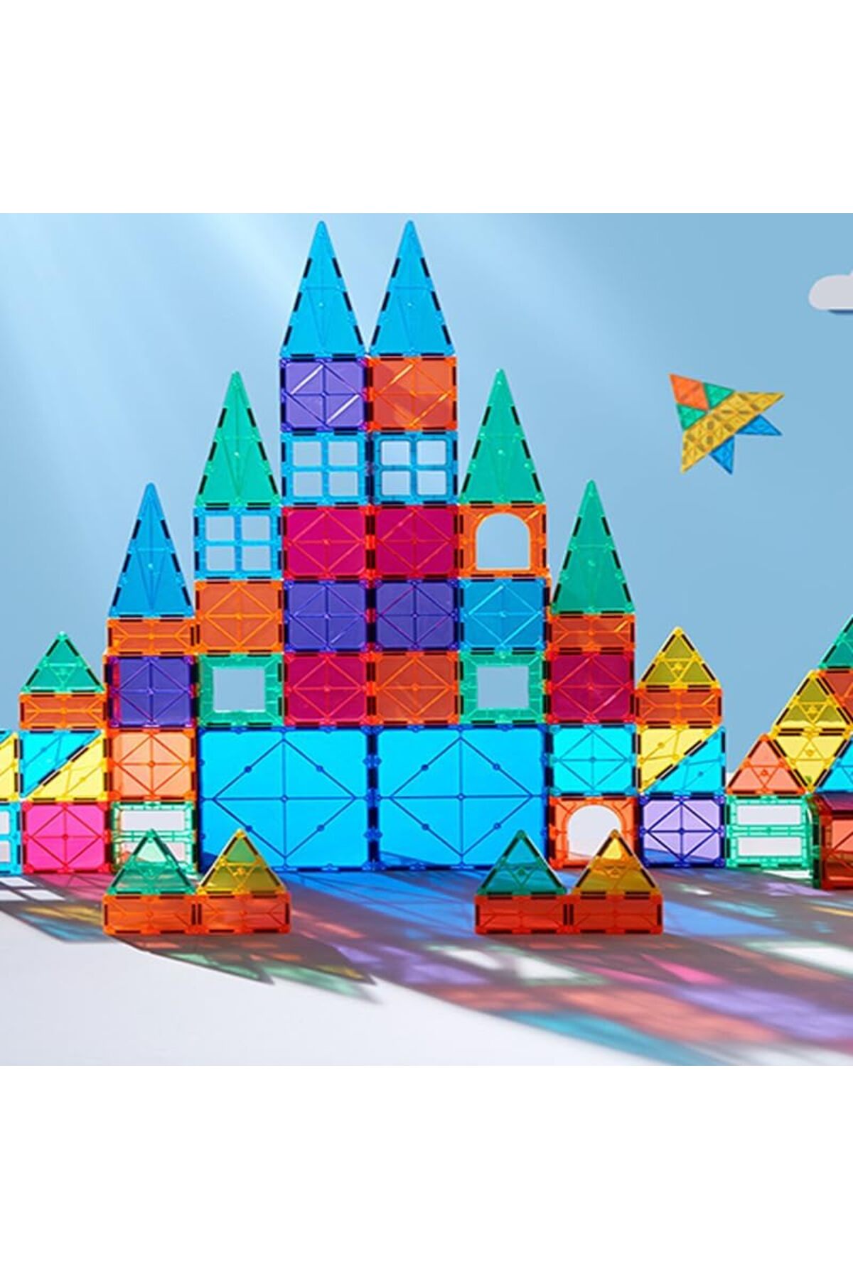 کاشیهای مغناطیسی بلوکهای ساختمانی، ۱۰۰ تکه، مجموعه ساختوساز آموزشی