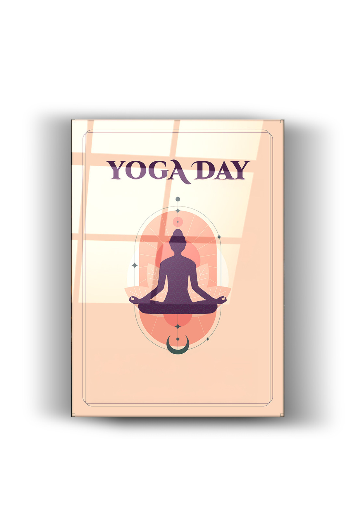 Yoga Günü Motivasyonu- Cam Tablo- Ev ve Ofis Dekorasyonu