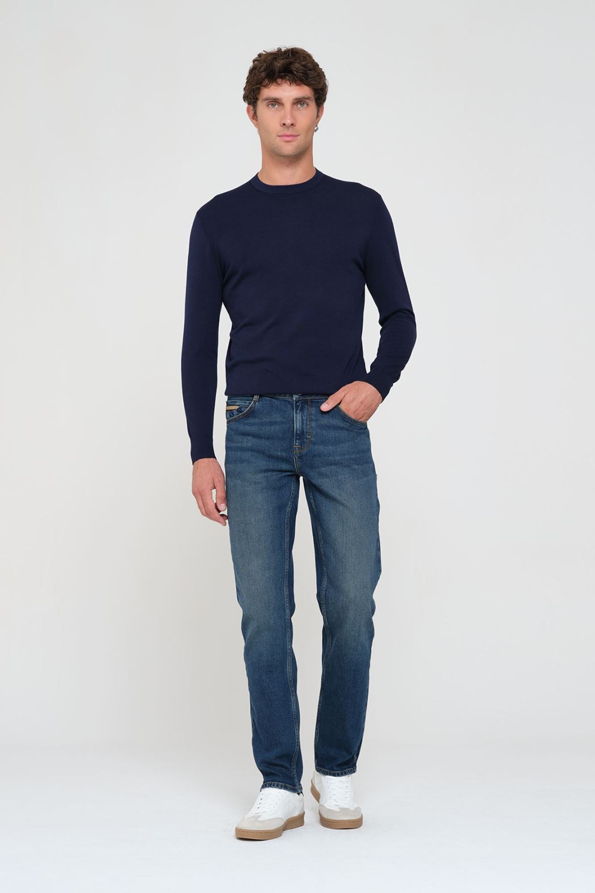 Pantamo Blue Slım Straıght Men's Jean Pants