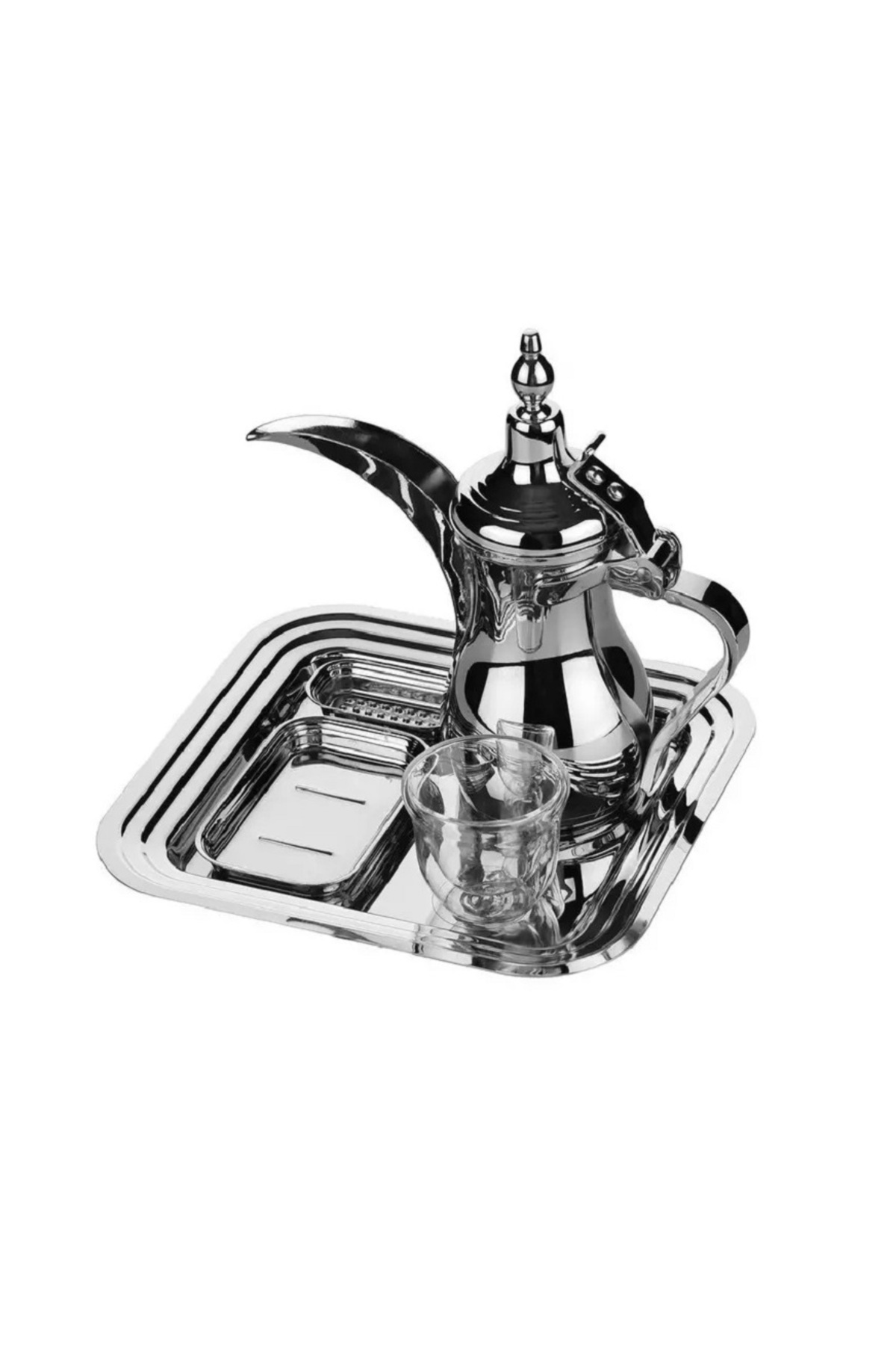 ACSS-01-Deem طقم تقديم قهوة سعودي من الستانلس ستيل 5 قطع