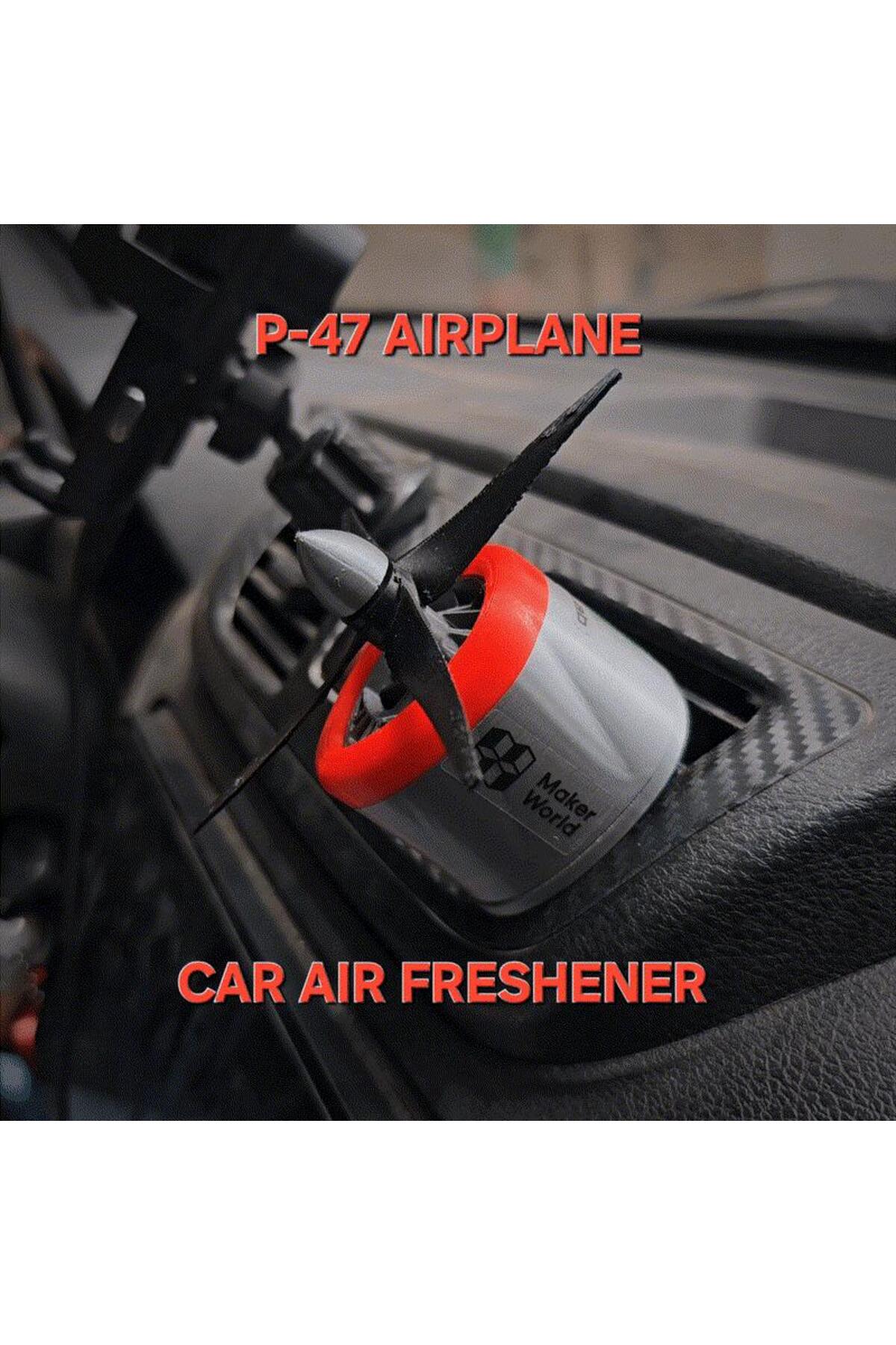 Von Flugzeugen entworfenes Fahrzeugzubehör – 3D-gedruckte dekorative P-47 Thunderbolt-Figur