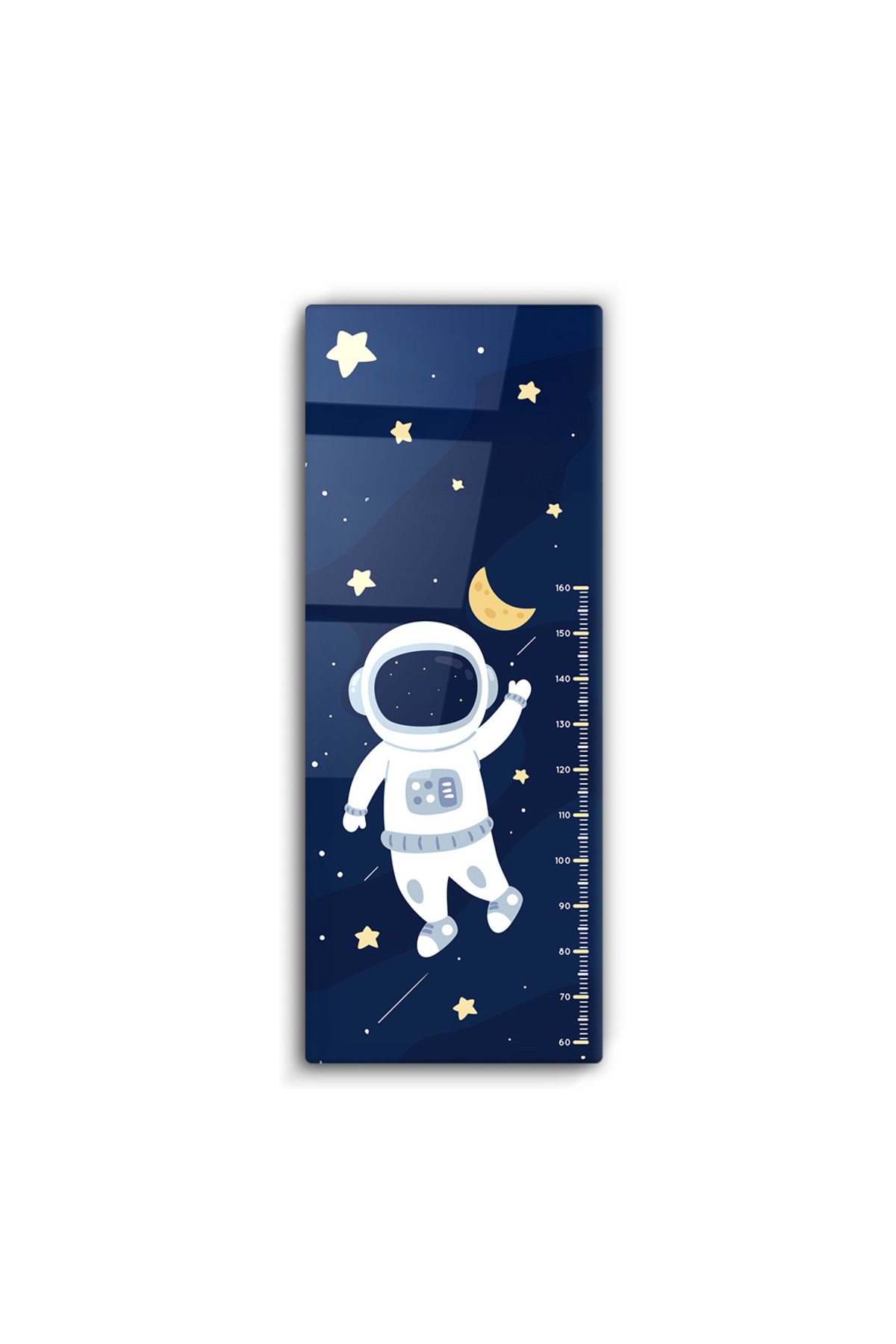 Uzay Temalı Boy Ölçümlü - Cam Tablo- Ev ve Ofis Dekorasyonu-Astronot
