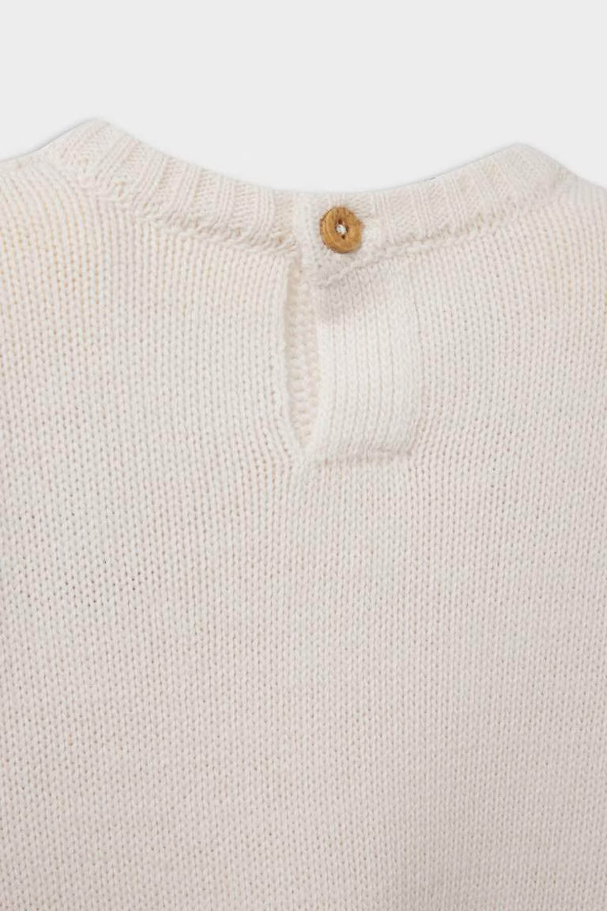 Defacto Bisiklet Yaka Baskılı Triko Ekru Erkek Bebek Kazak A3851A5/ER233 fotoğrafı 4 (önizleme)