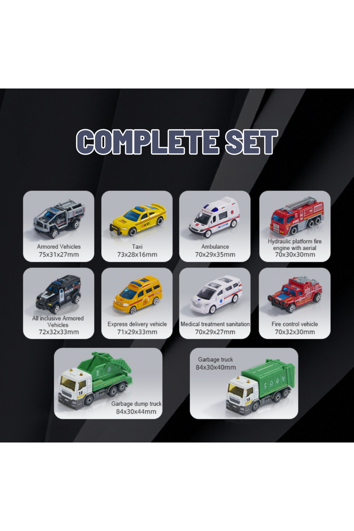 مجموعه وسایل نقلیه آلیاژ سیتی - ۱۰ عددی