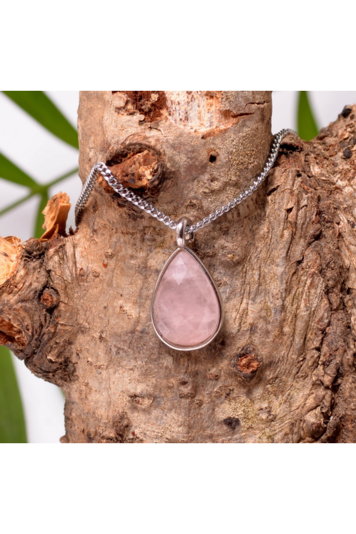 Taş-Mir Pembe Kuvars Kolye Ucu 1 Adet