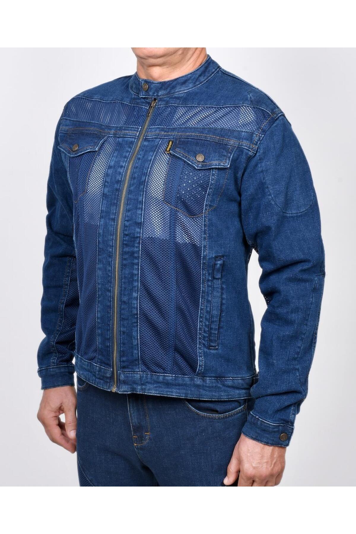 Riderdenim RIDER DENIM EFİL MAVİ ERKEK MOTOSİKLET MONT