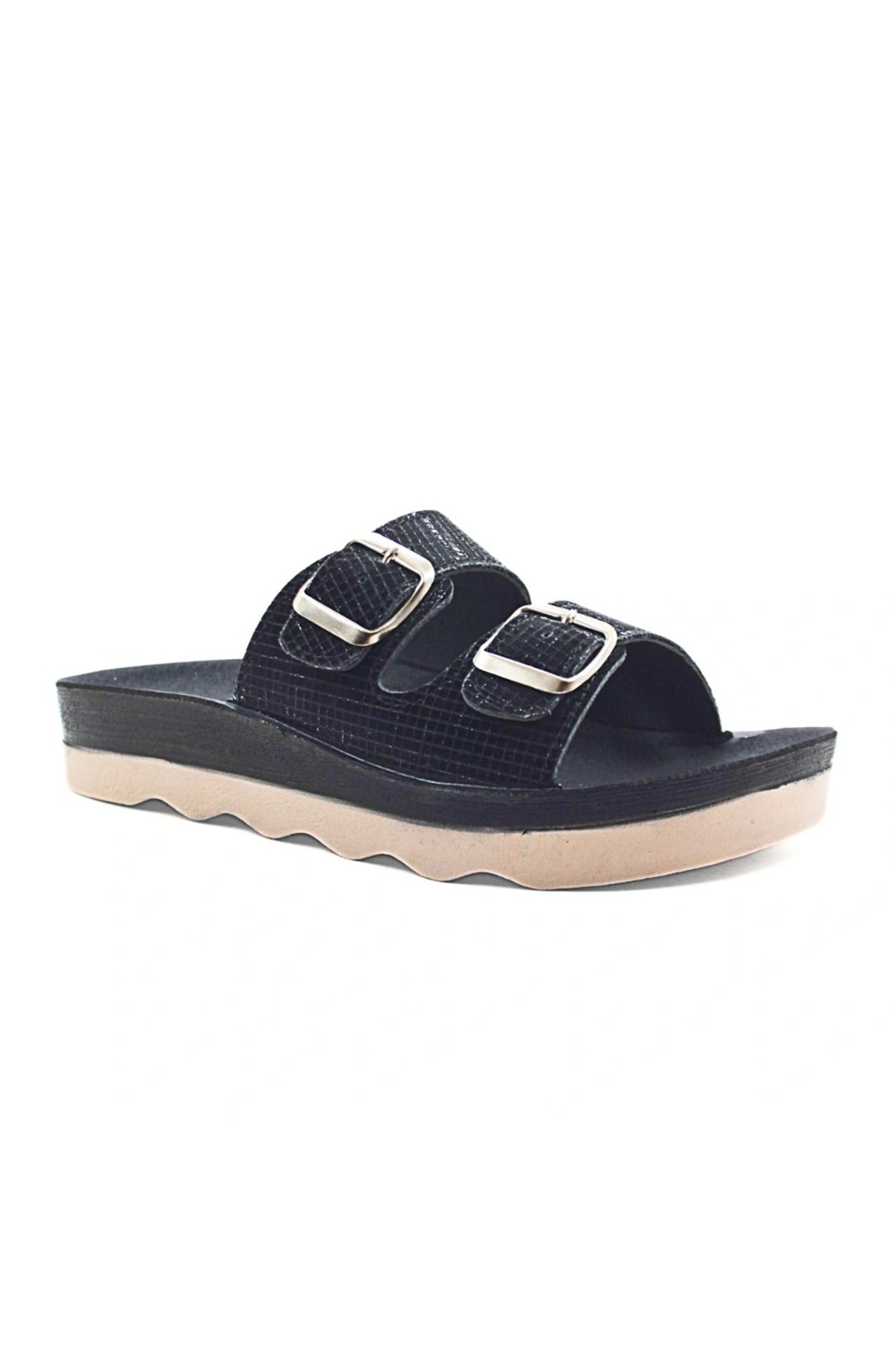 Ayder Kadın Çift Tokalı Ortopedik Comfort Terlik