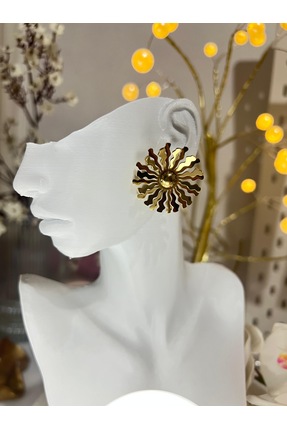 VOREA Jewelry Çelik gold güneş model küpe