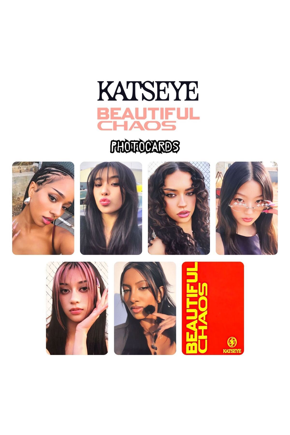 Kpop Dünyasi KATSEYE '' Beautiful Chaos '' Photocards Set POB 2
